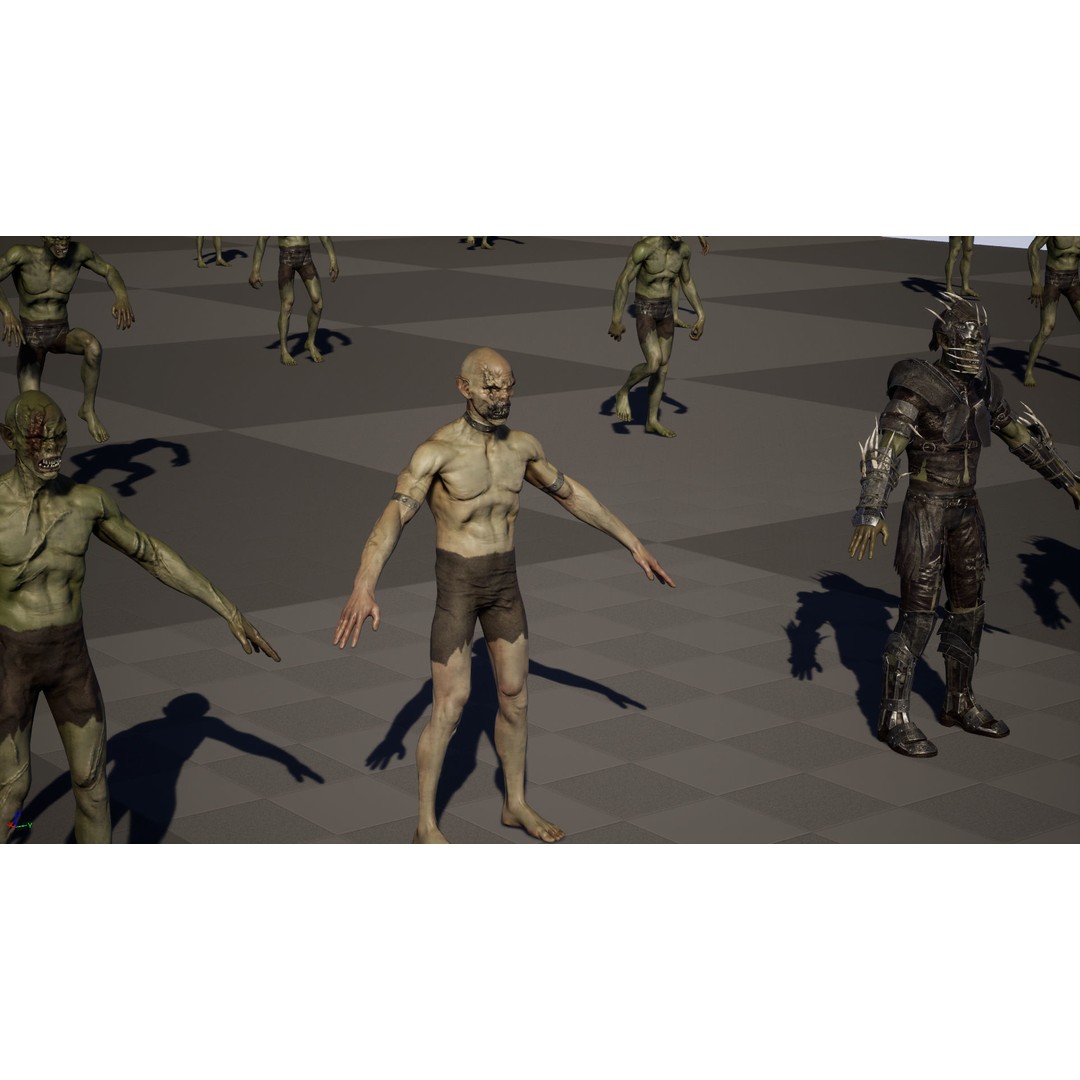 SkinnyOrc 3D Model – Low Poly Character with Animations, FBX - View 21