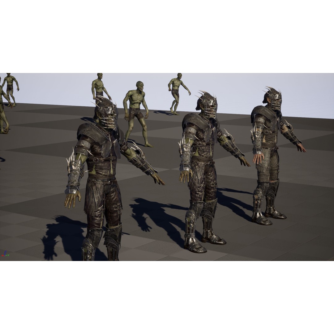 SkinnyOrc 3D Model – Low Poly Character with Animations, FBX - View 22