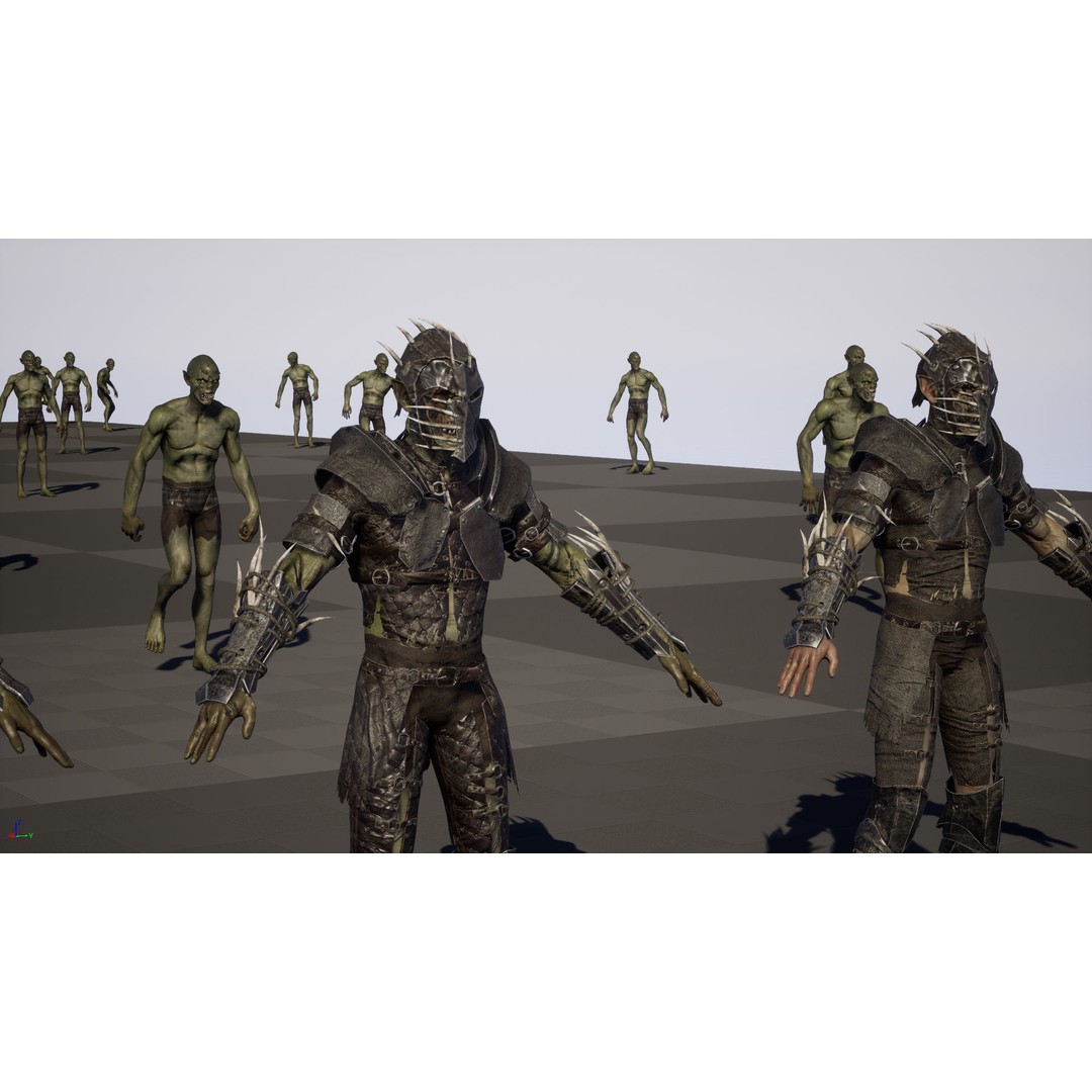 SkinnyOrc 3D Model – Low Poly Character with Animations, FBX - View 24