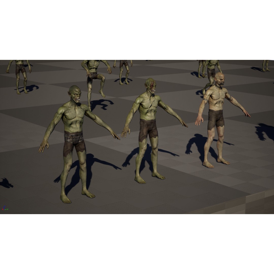 SkinnyOrc 3D Model – Low Poly Character with Animations, FBX - View 26