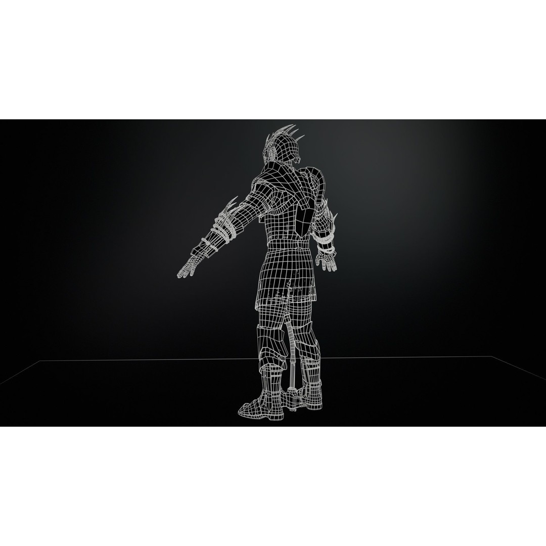 SkinnyOrc 3D Model – Low Poly Character with Animations, FBX - View 7