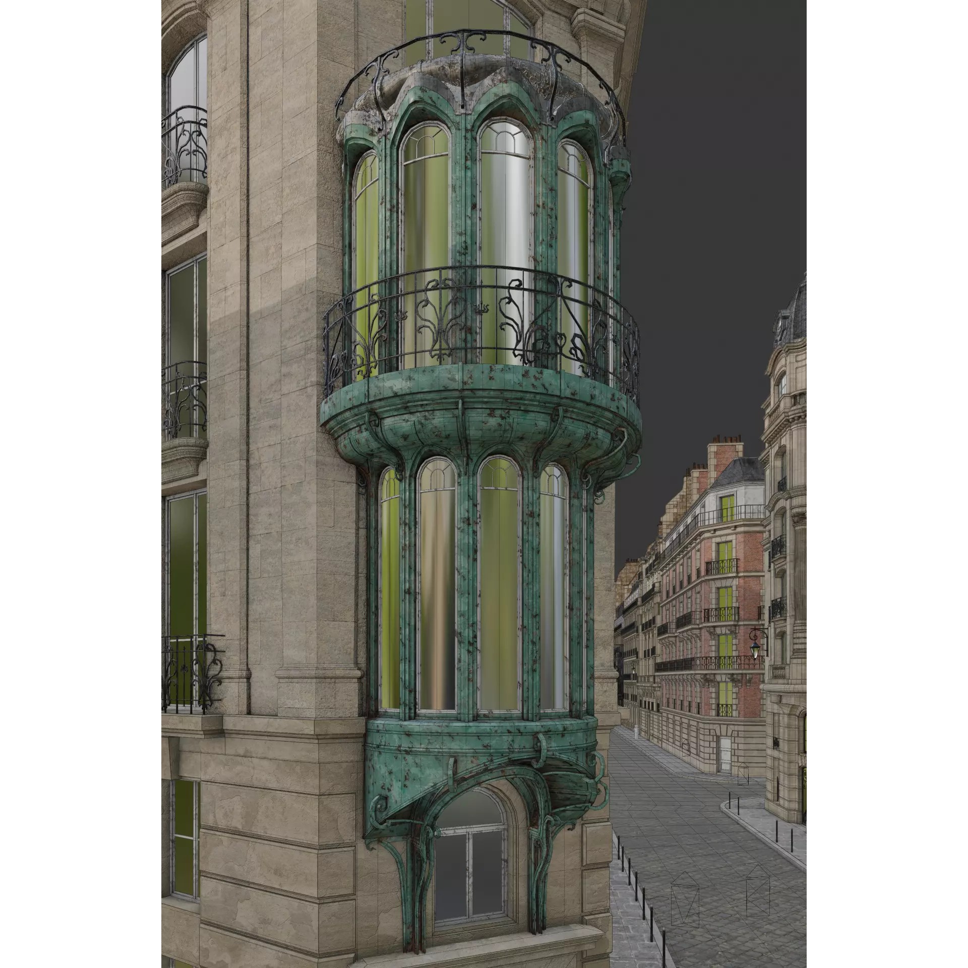 Paris Boulevard - Detailed Architectural 3D Model
