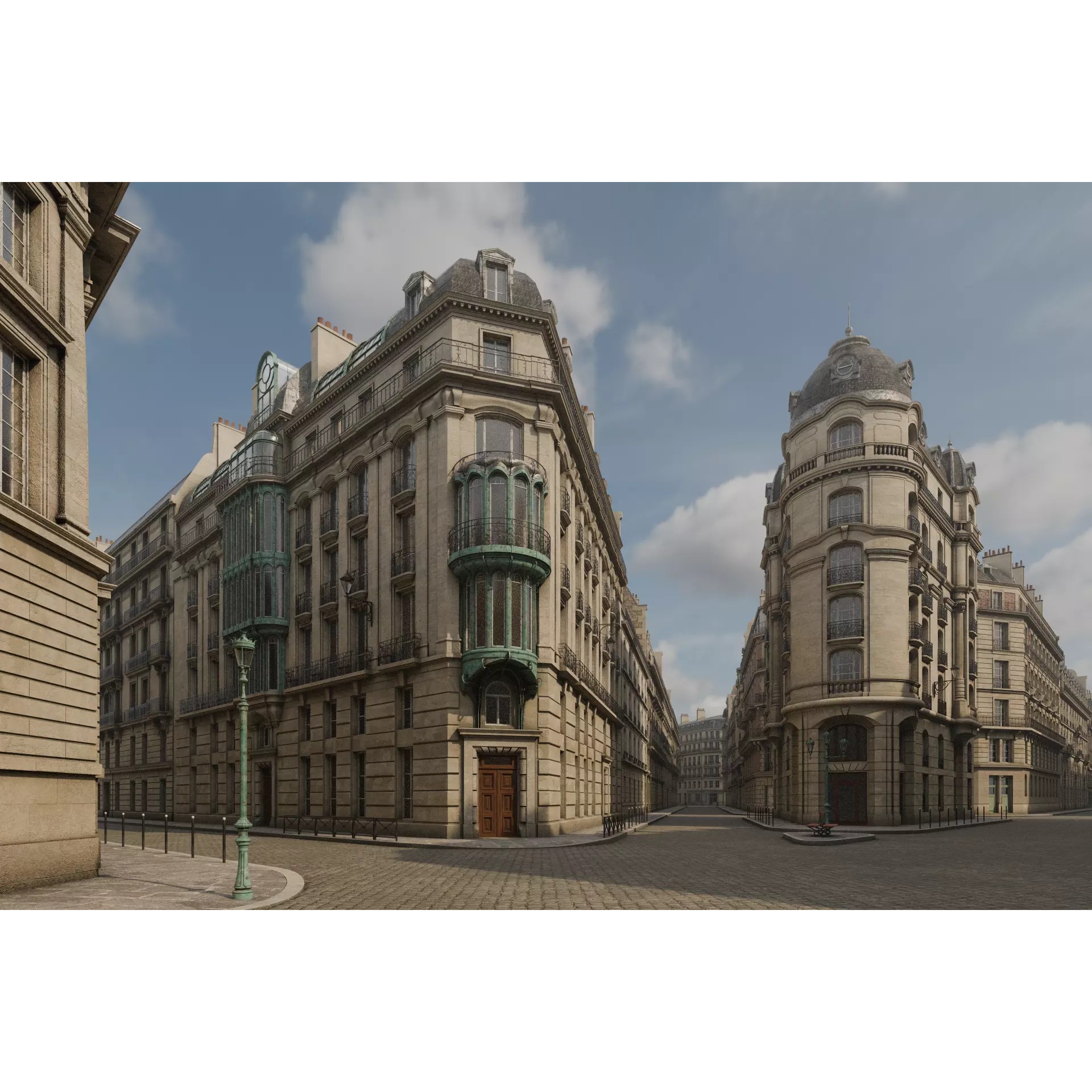 Paris Boulevard - Detailed Architectural 3D Model - View 10