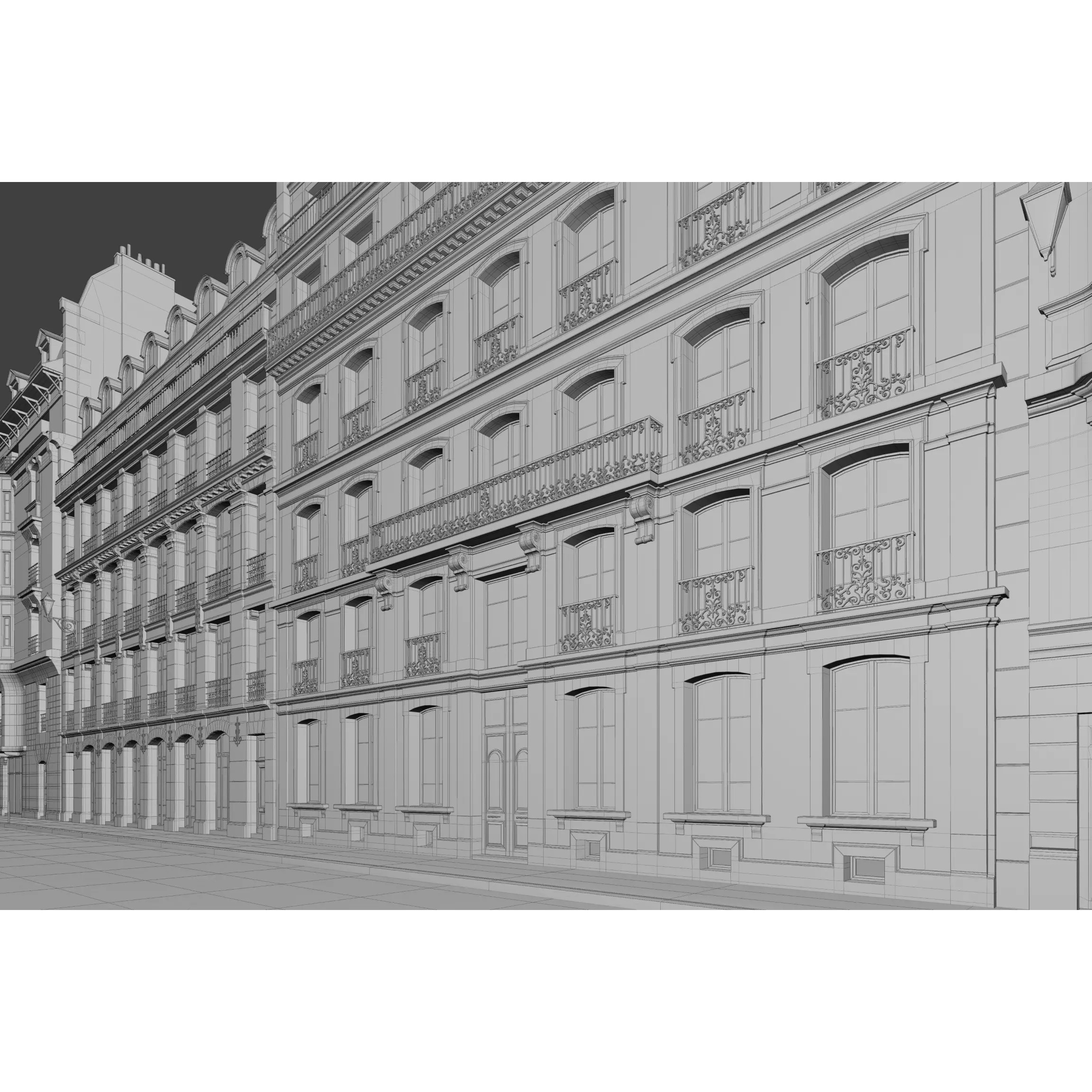 Paris Boulevard - Detailed Architectural 3D Model - View 103