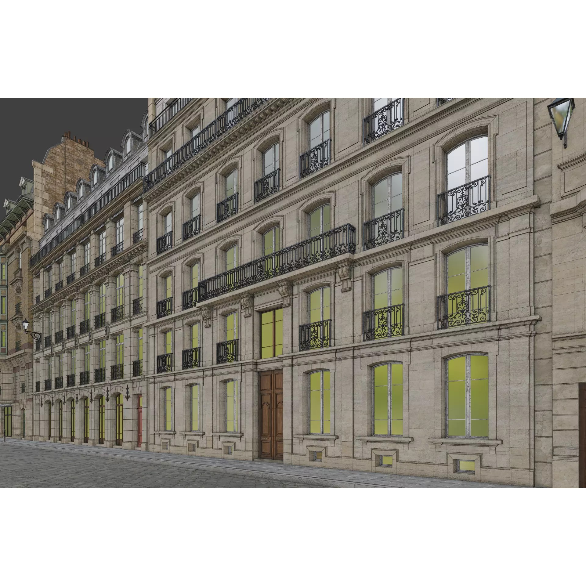Paris Boulevard - Detailed Architectural 3D Model - View 104