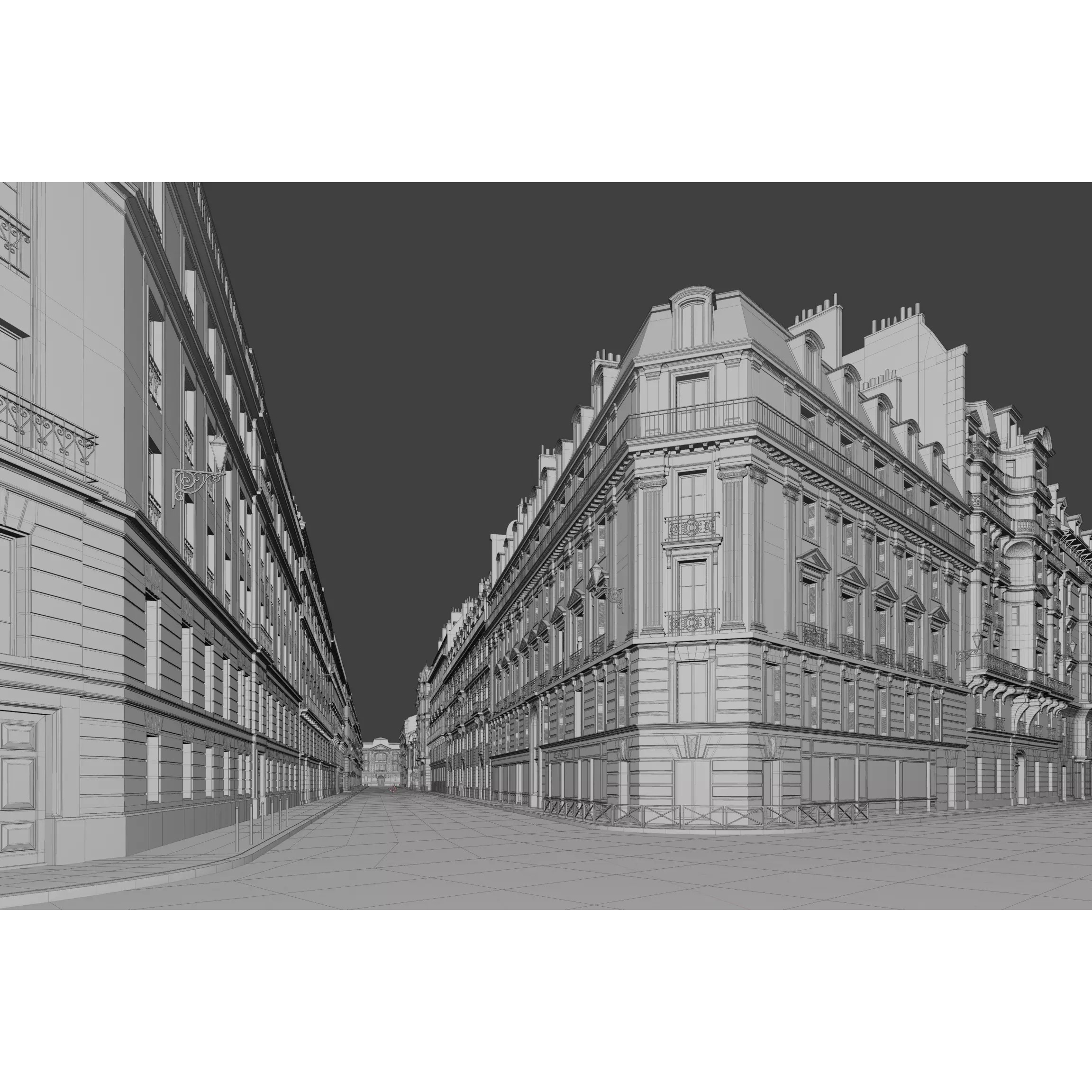 Paris Boulevard - Detailed Architectural 3D Model - View 109