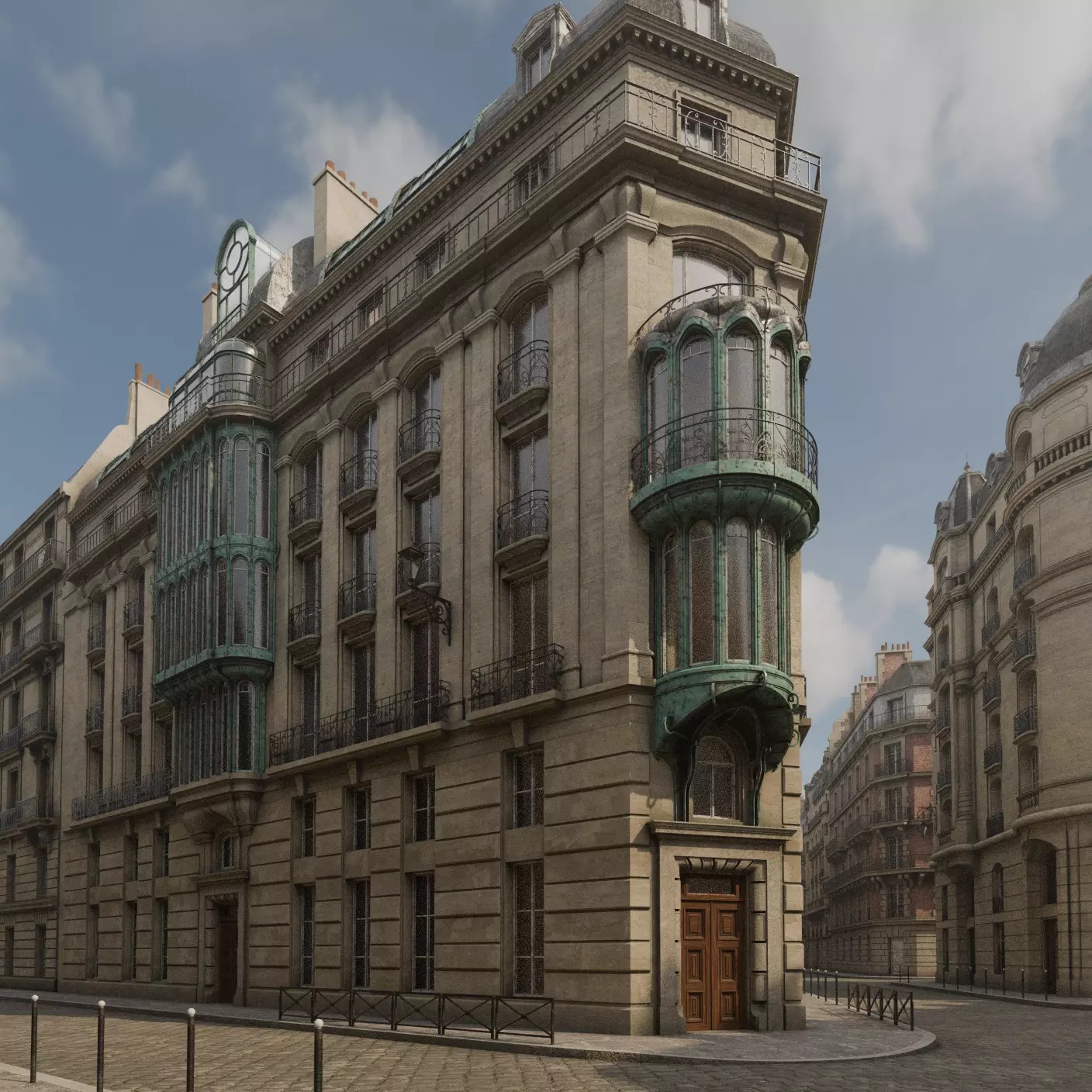 Paris Boulevard - Detailed Architectural 3D Model - View 11