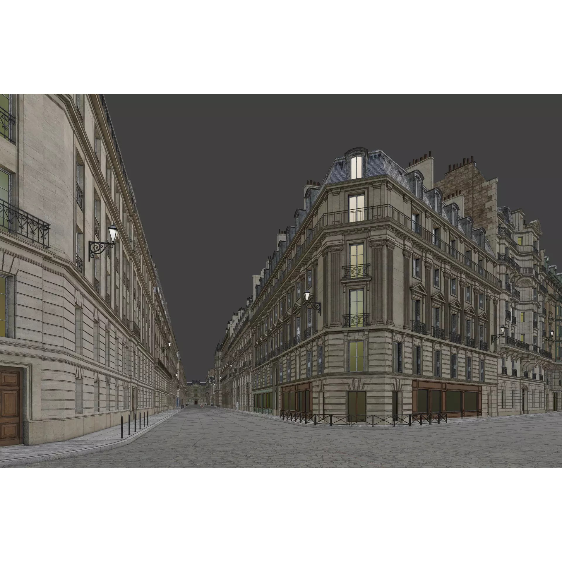 Paris Boulevard - Detailed Architectural 3D Model - View 110