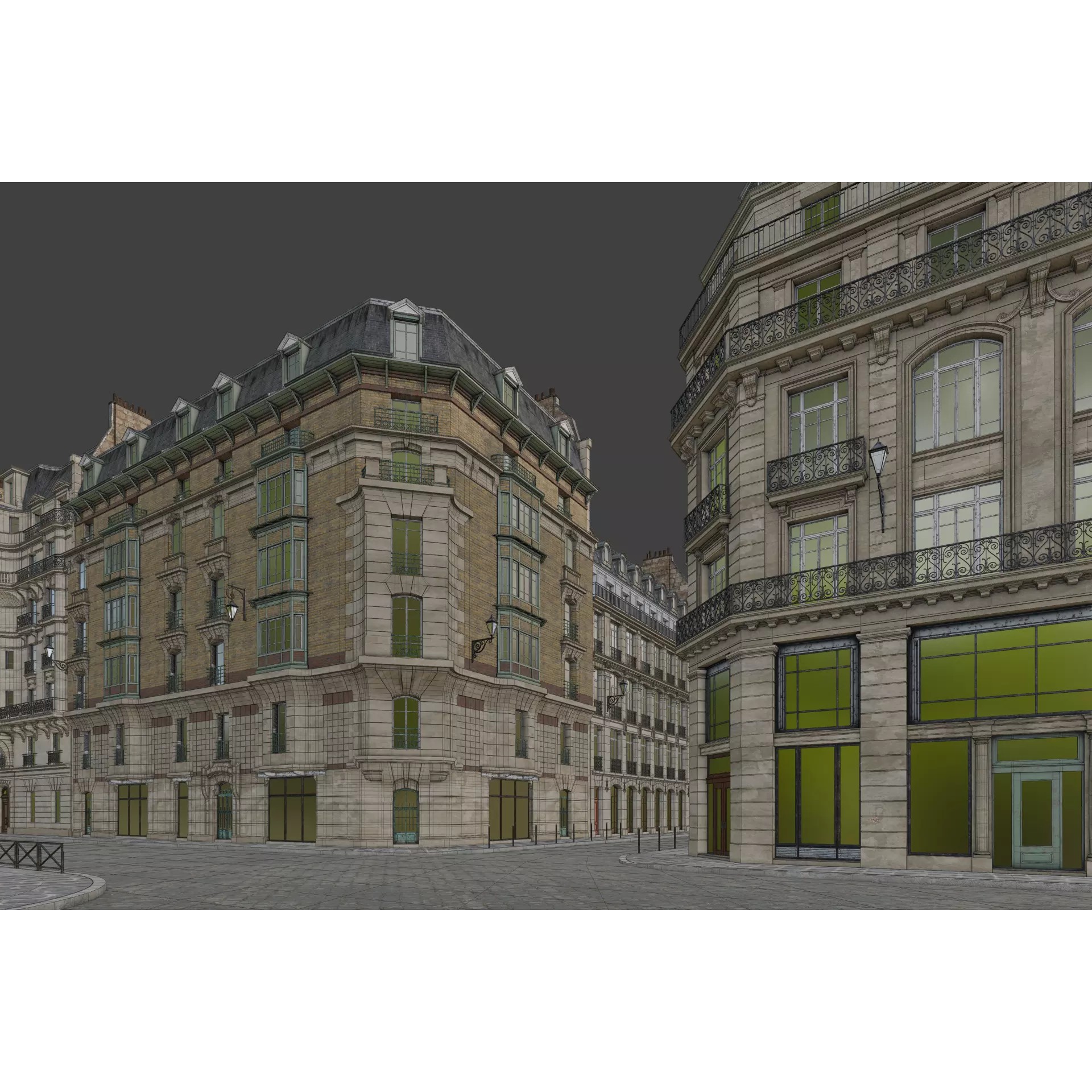 Paris Boulevard - Detailed Architectural 3D Model - View 112