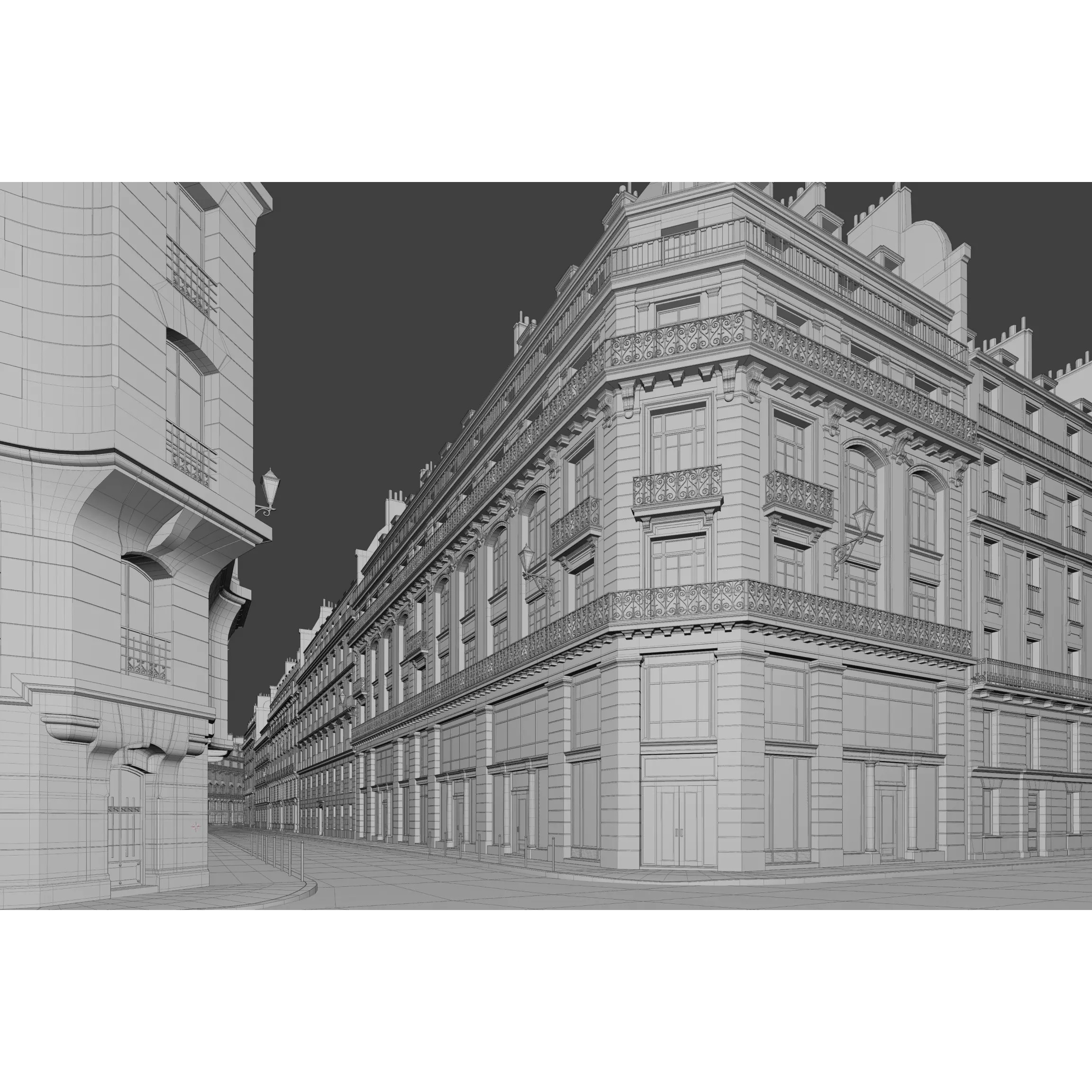 Paris Boulevard - Detailed Architectural 3D Model - View 113