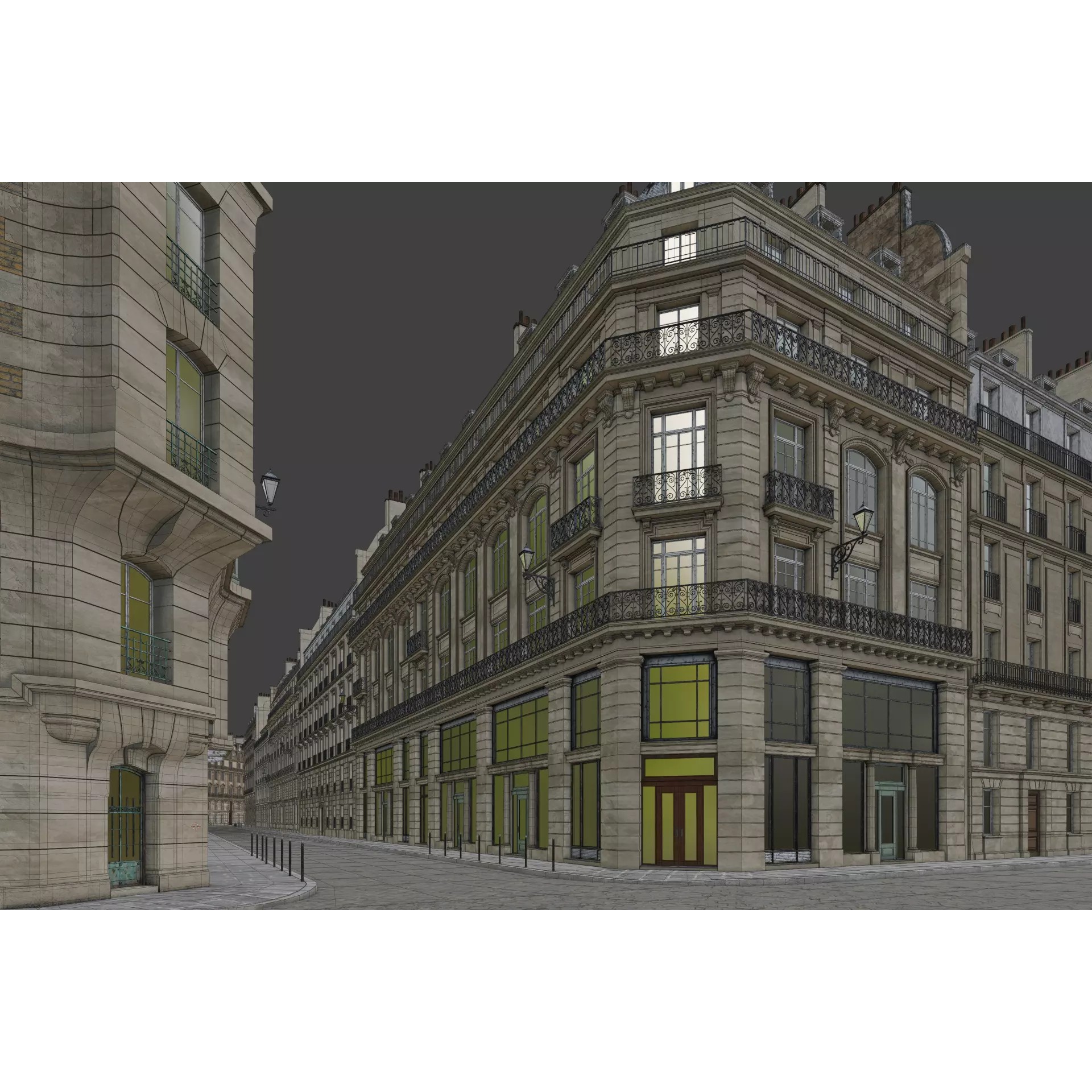 Paris Boulevard - Detailed Architectural 3D Model - View 114