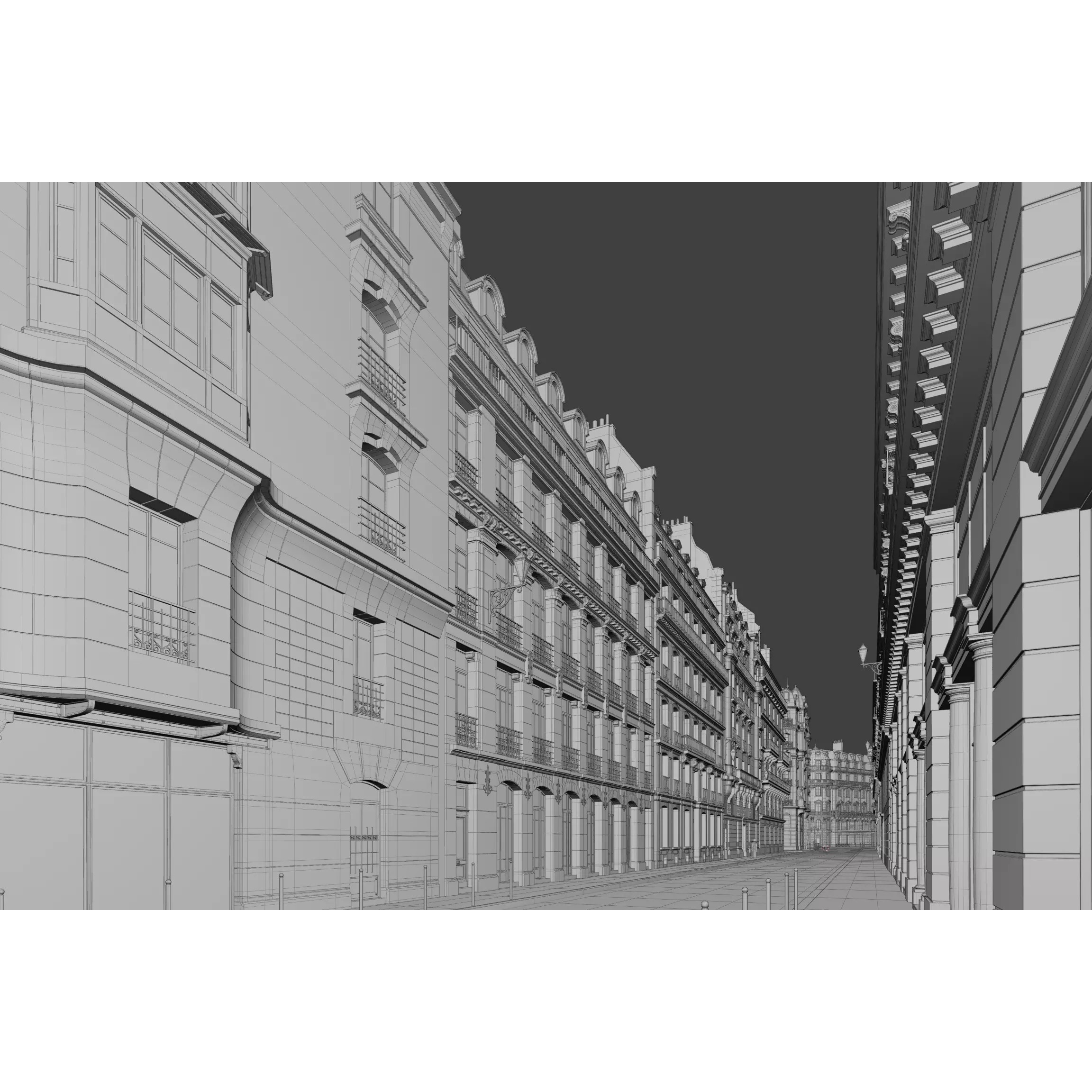 Paris Boulevard - Detailed Architectural 3D Model - View 117