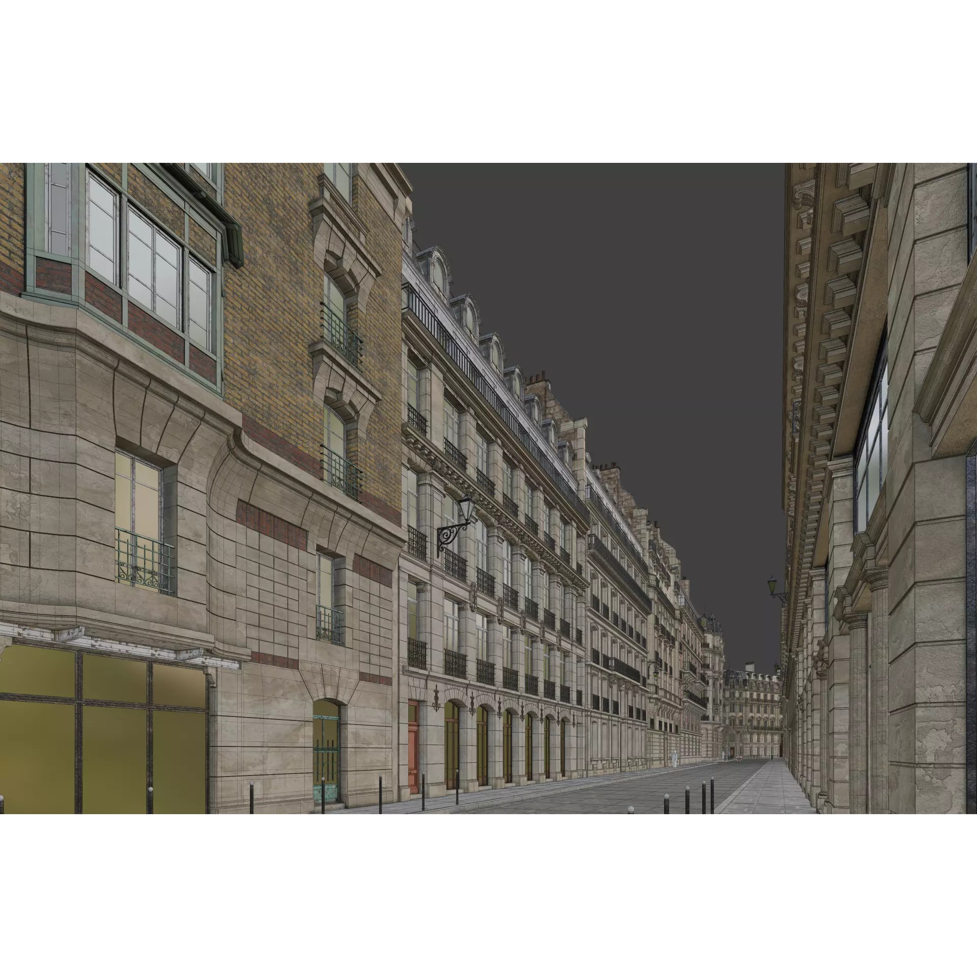 Paris Boulevard - Detailed Architectural 3D Model - View 118