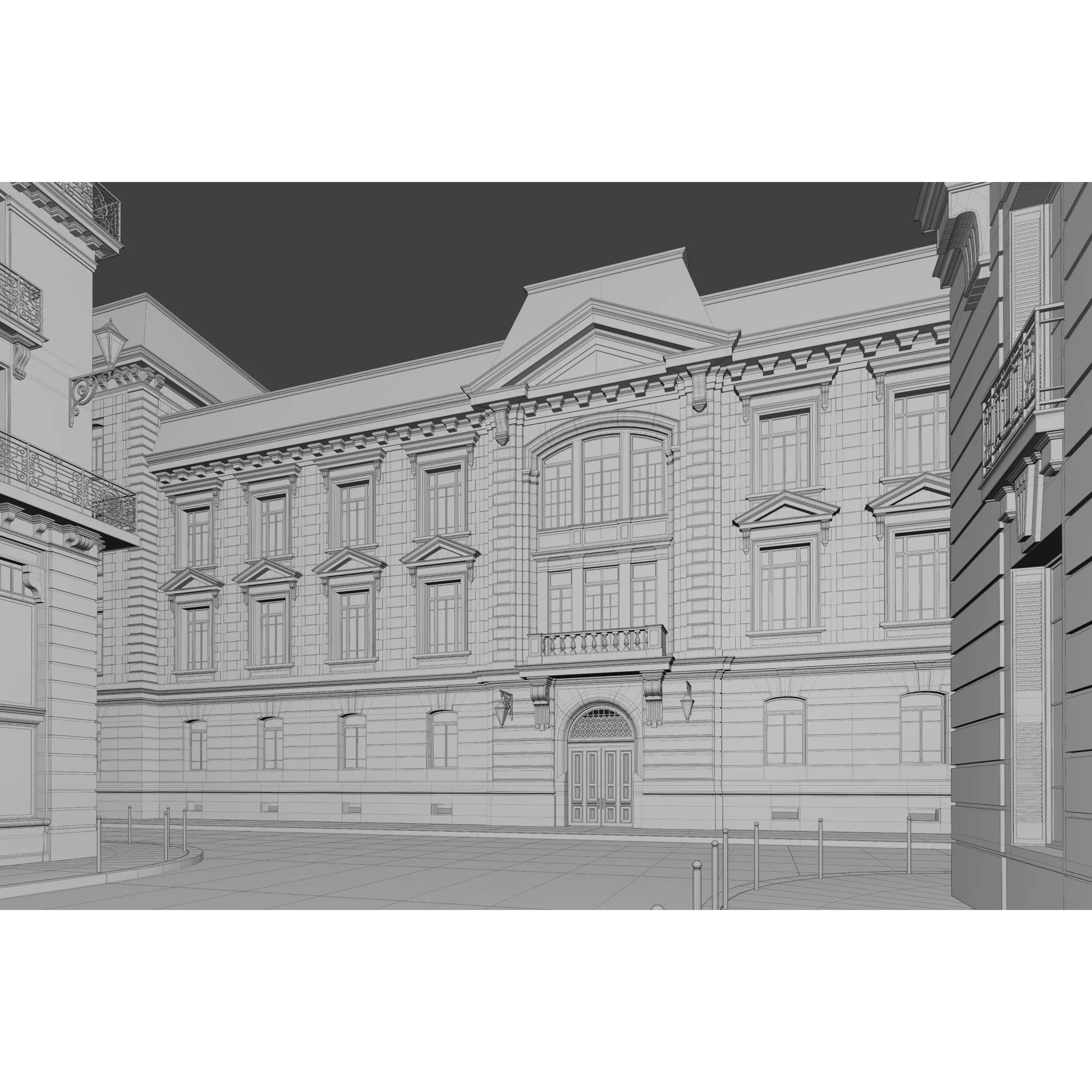 Paris Boulevard - Detailed Architectural 3D Model - View 119