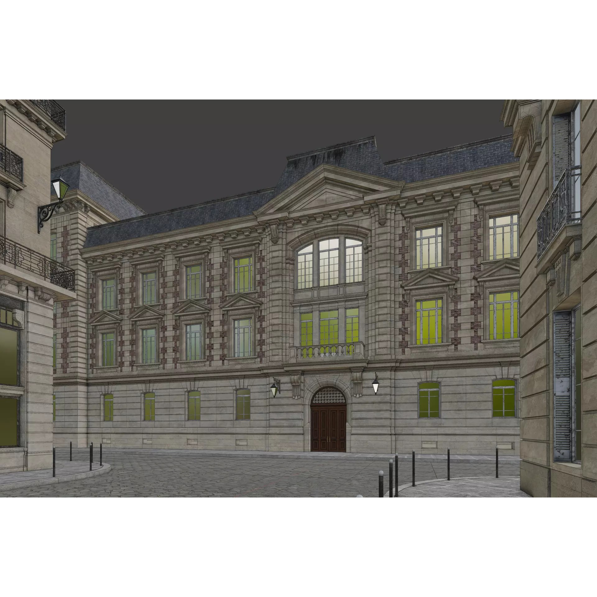 Paris Boulevard - Detailed Architectural 3D Model - View 120