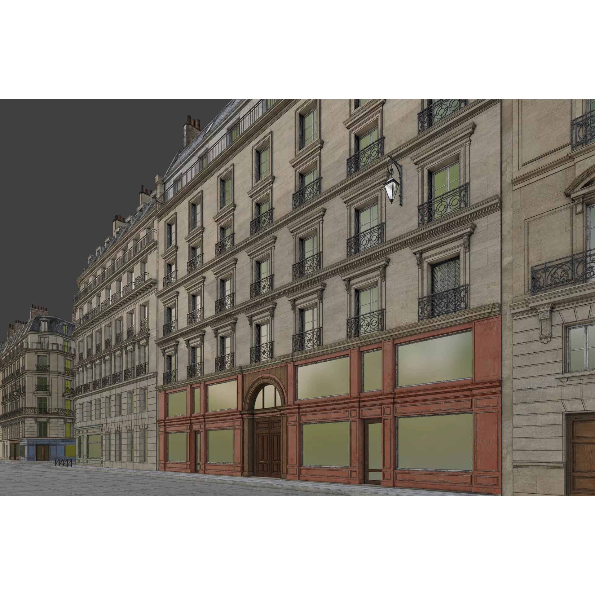 Paris Boulevard - Detailed Architectural 3D Model - View 126