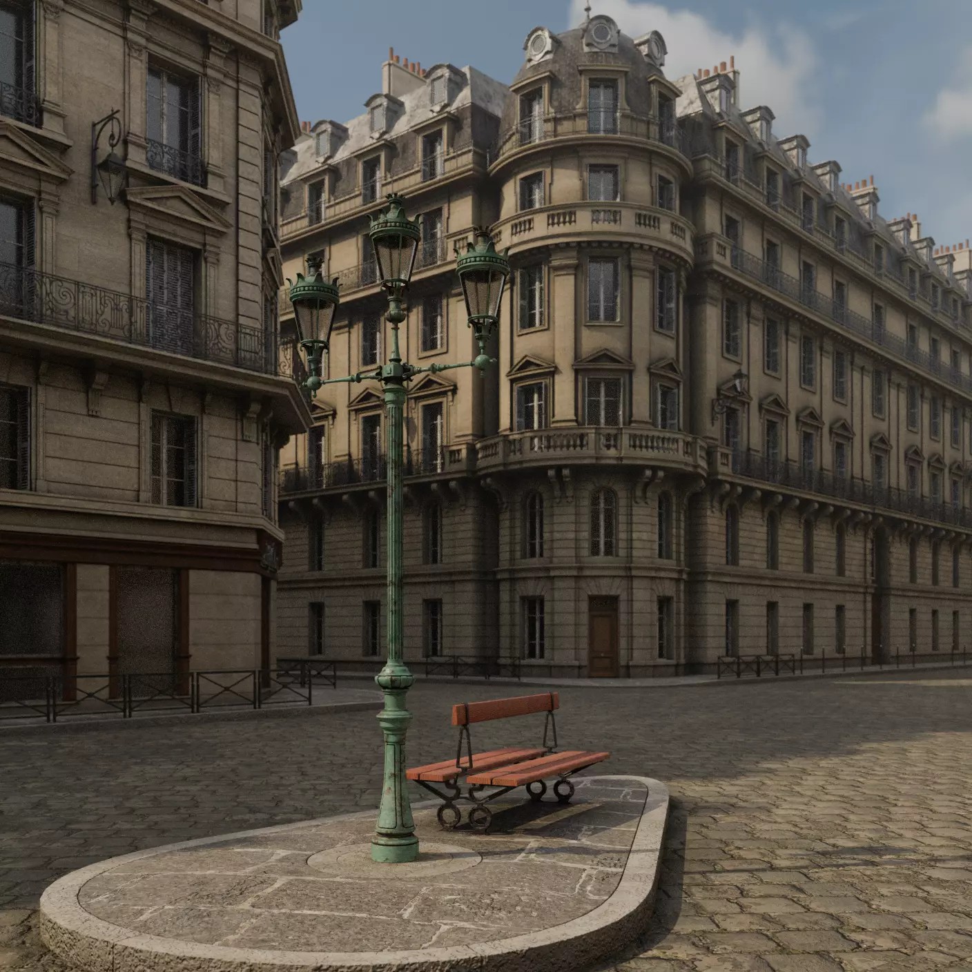 Paris Boulevard - Detailed Architectural 3D Model - View 13