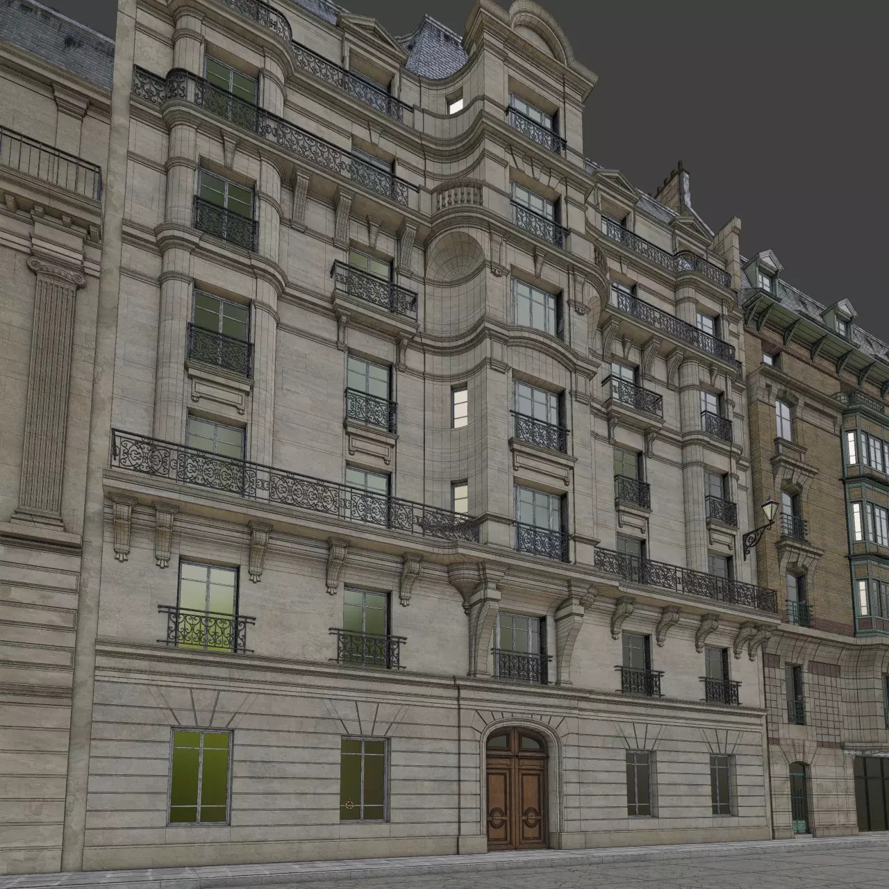 Paris Boulevard - Detailed Architectural 3D Model - View 130