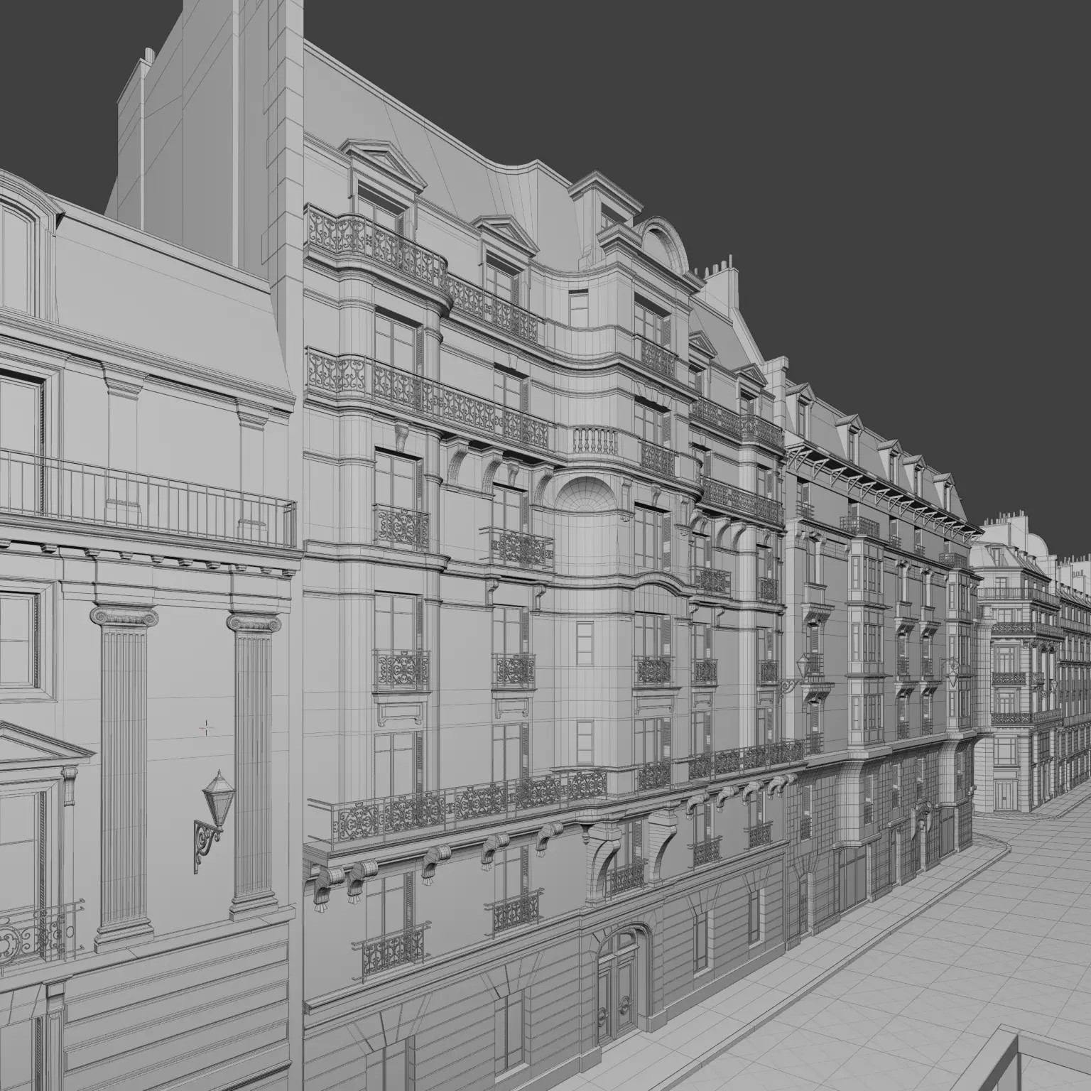 Paris Boulevard - Detailed Architectural 3D Model - View 131