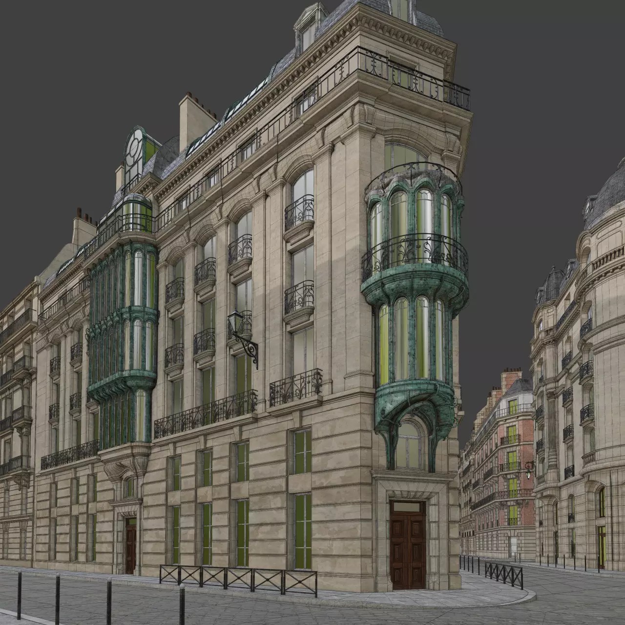Paris Boulevard - Detailed Architectural 3D Model - View 137