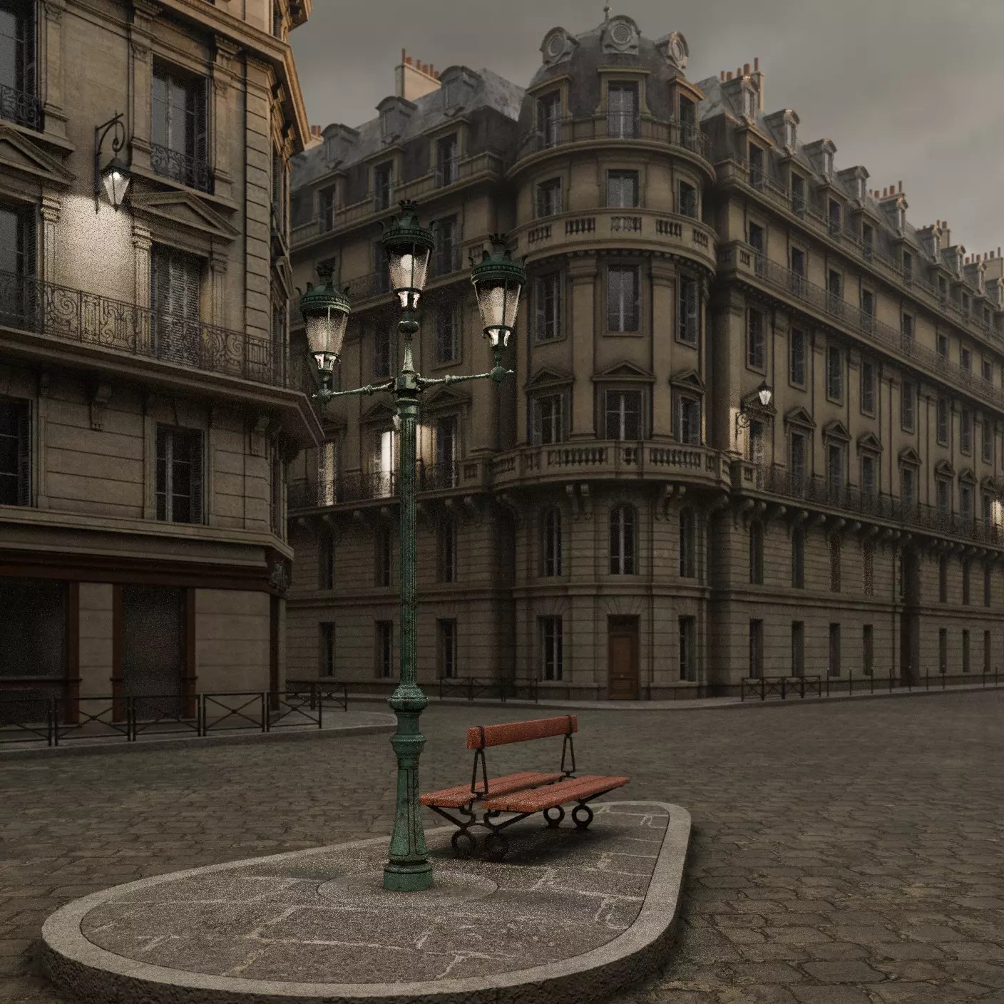 Paris Boulevard - Detailed Architectural 3D Model - View 14