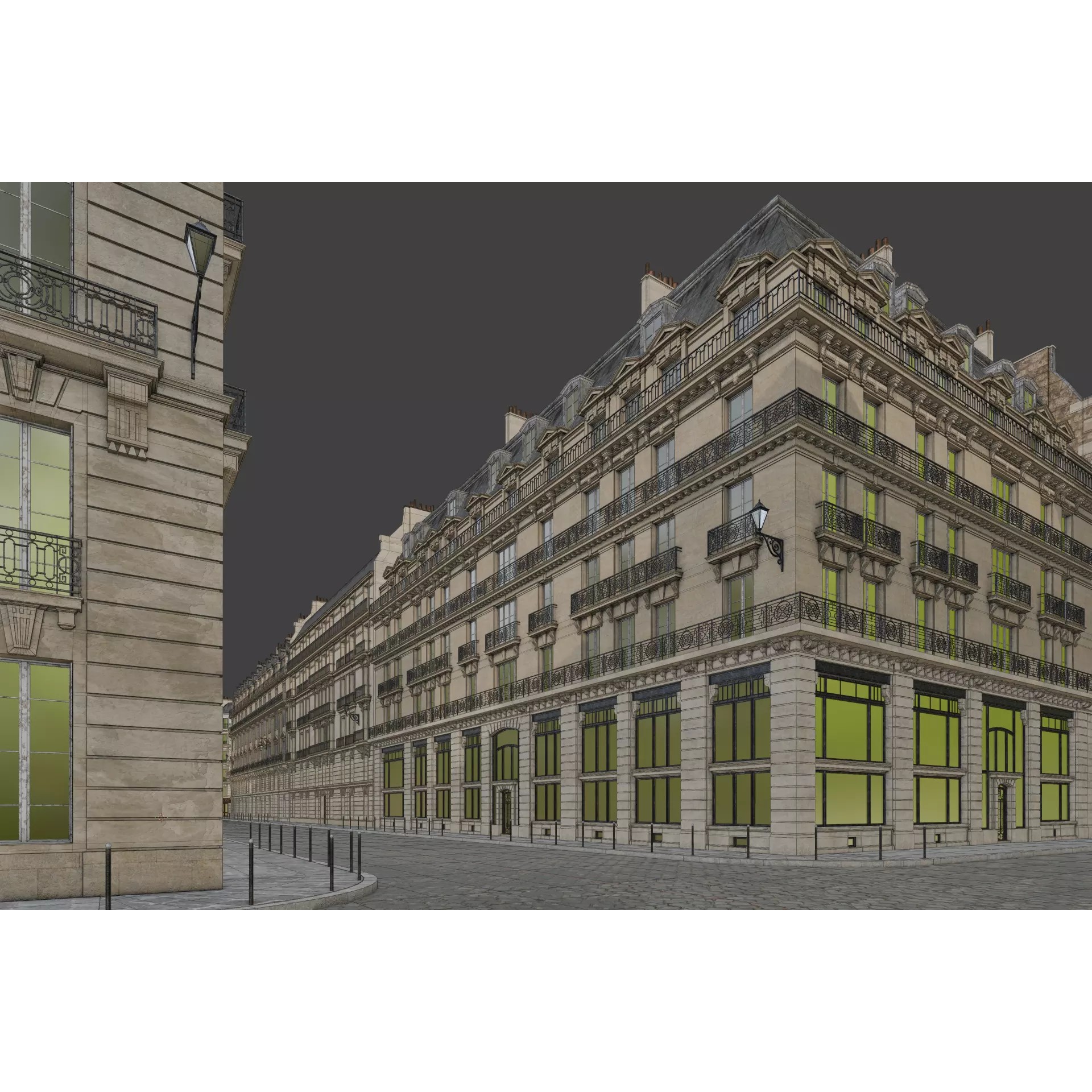 Paris Boulevard - Detailed Architectural 3D Model - View 141