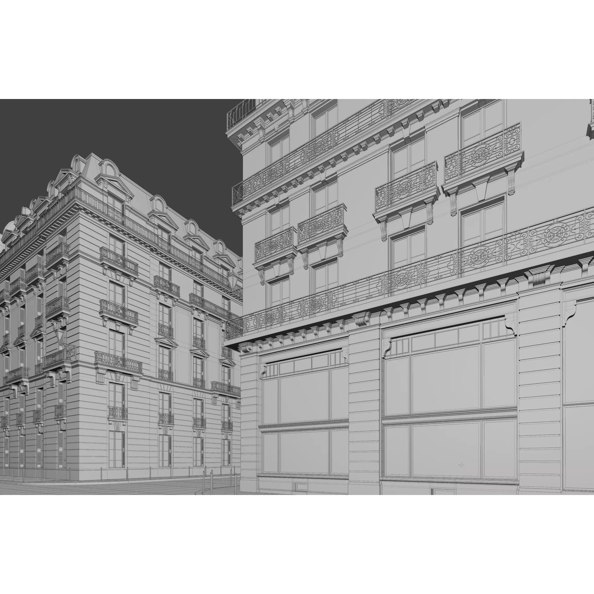 Paris Boulevard - Detailed Architectural 3D Model - View 142