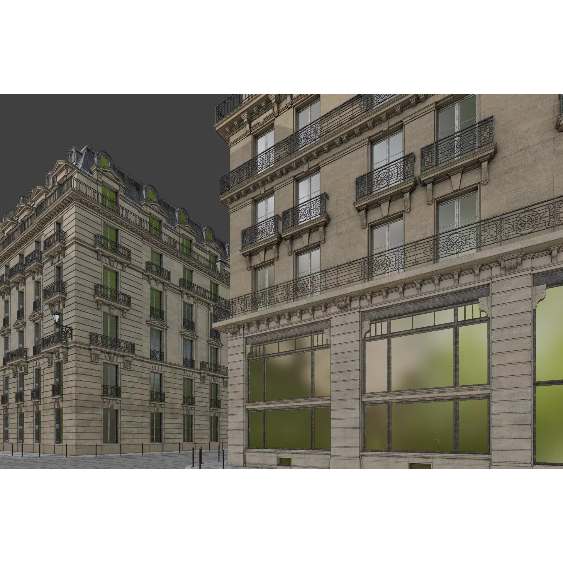 Paris Boulevard - Detailed Architectural 3D Model - View 143