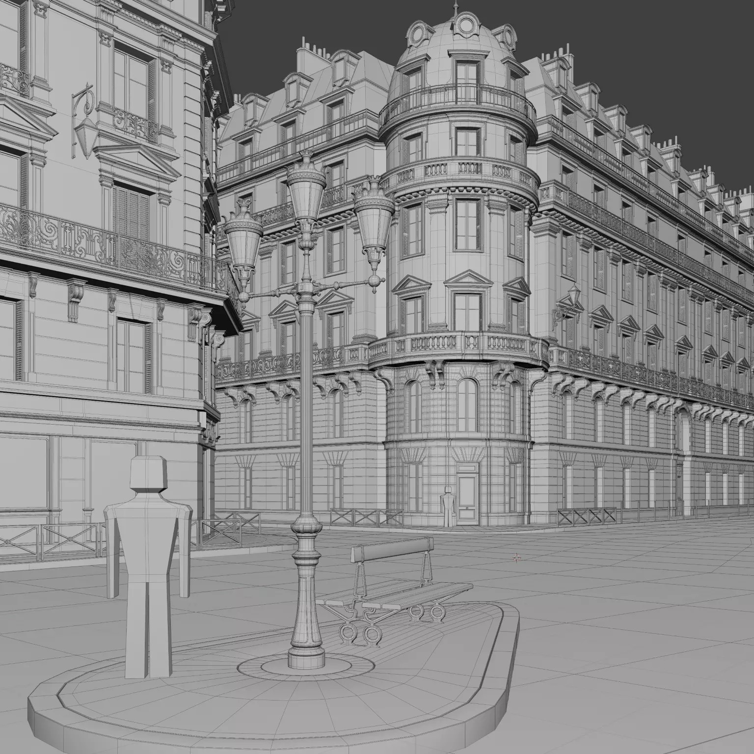 Paris Boulevard - Detailed Architectural 3D Model - View 144