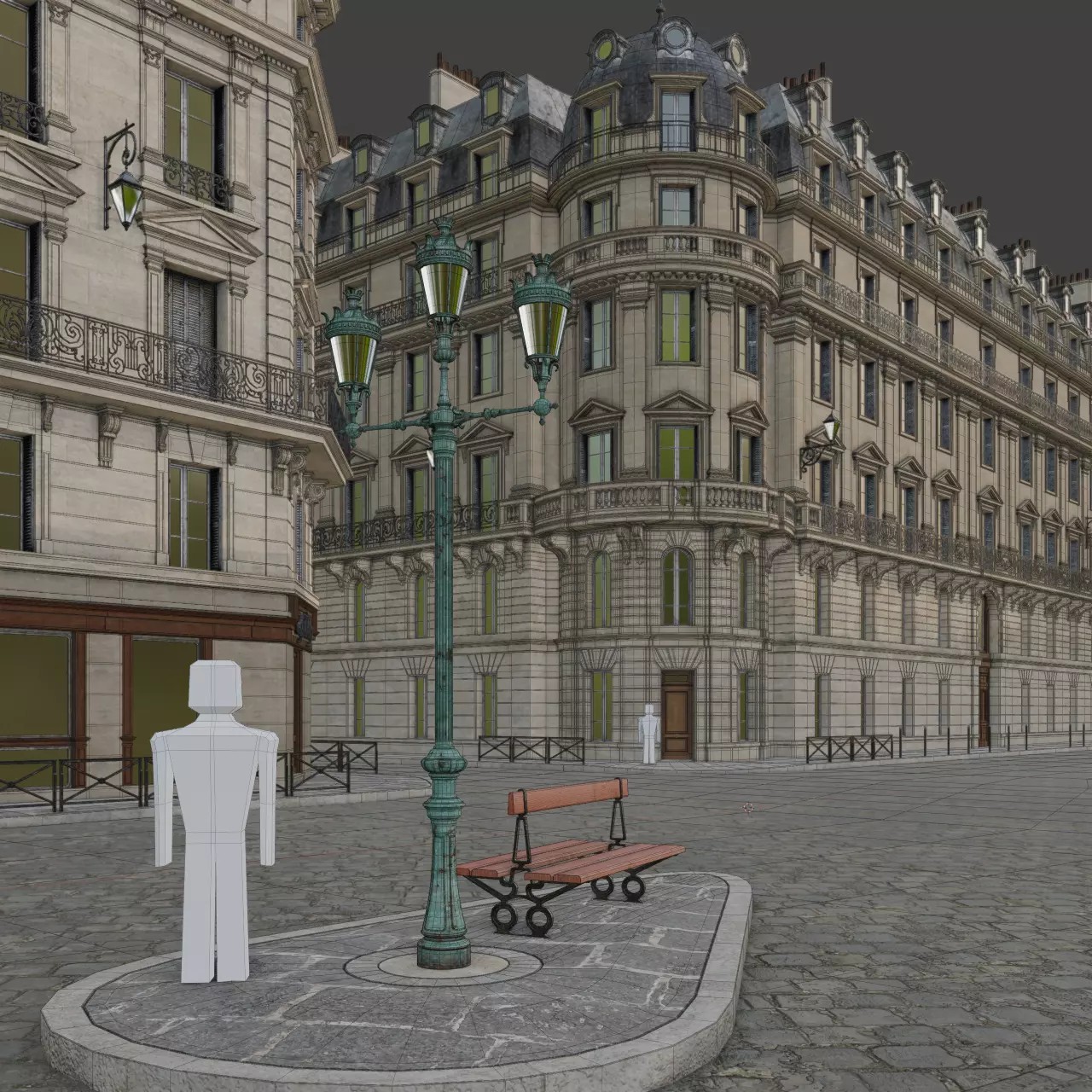 Paris Boulevard - Detailed Architectural 3D Model - View 145