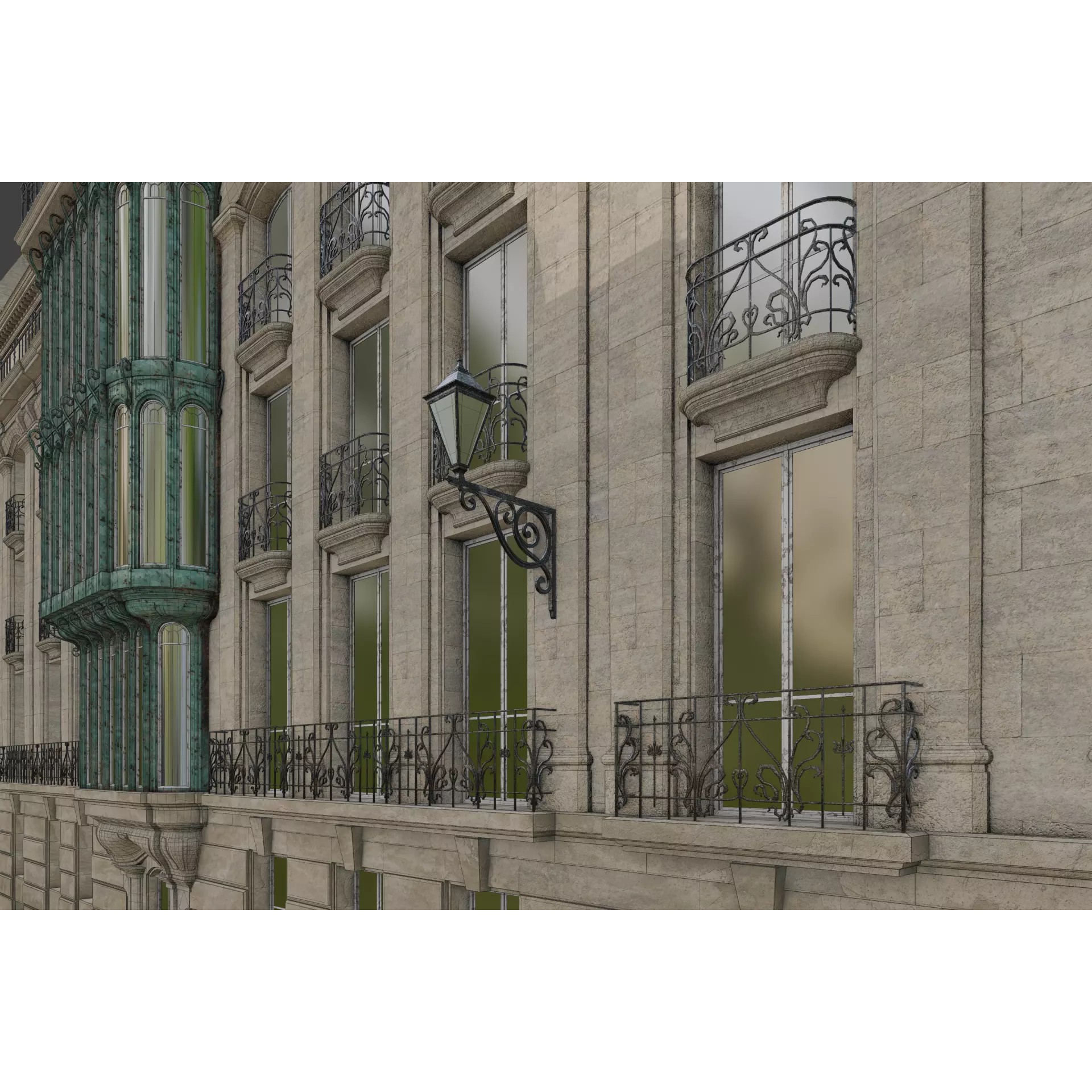 Paris Boulevard - Detailed Architectural 3D Model - View 149