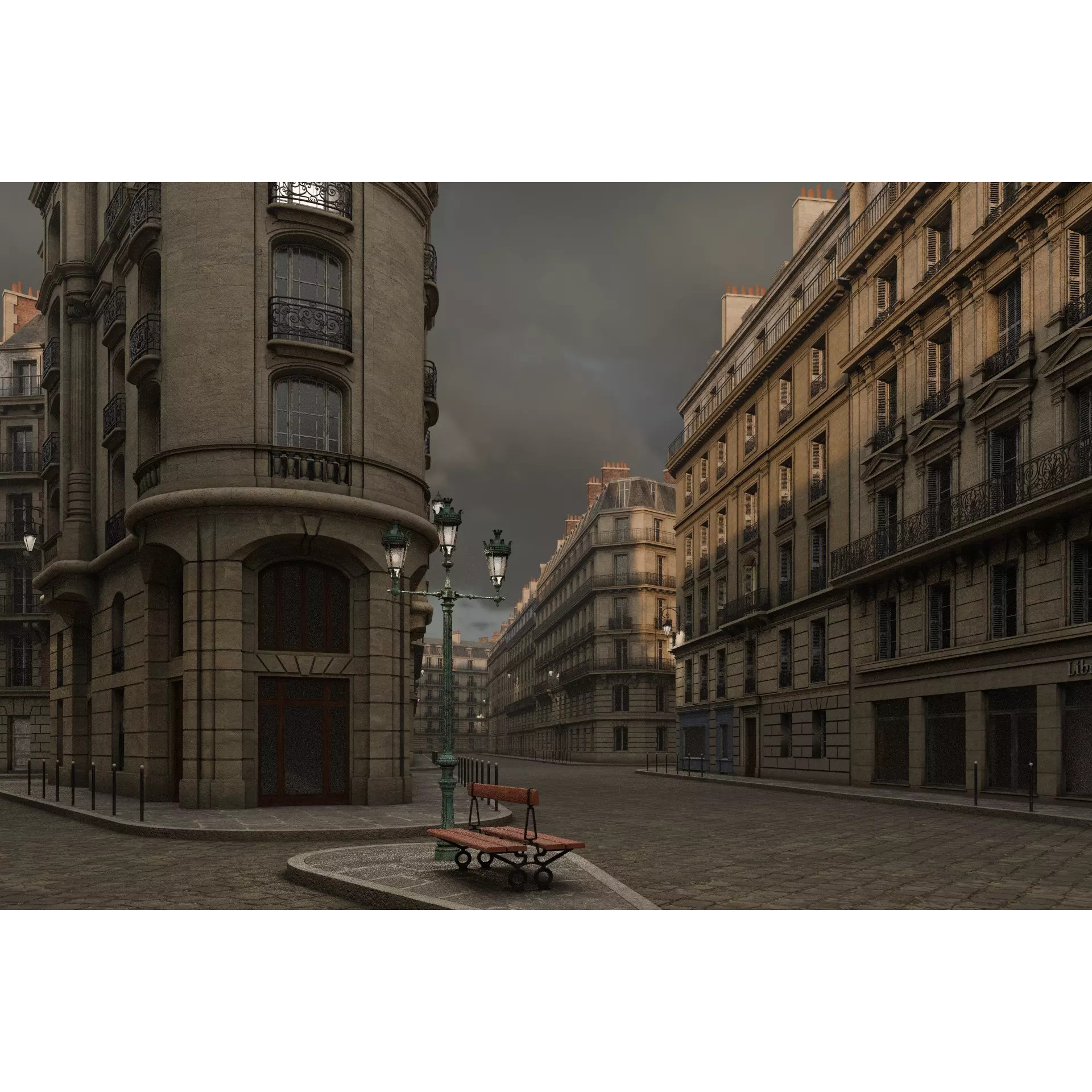 Paris Boulevard - Detailed Architectural 3D Model - View 15