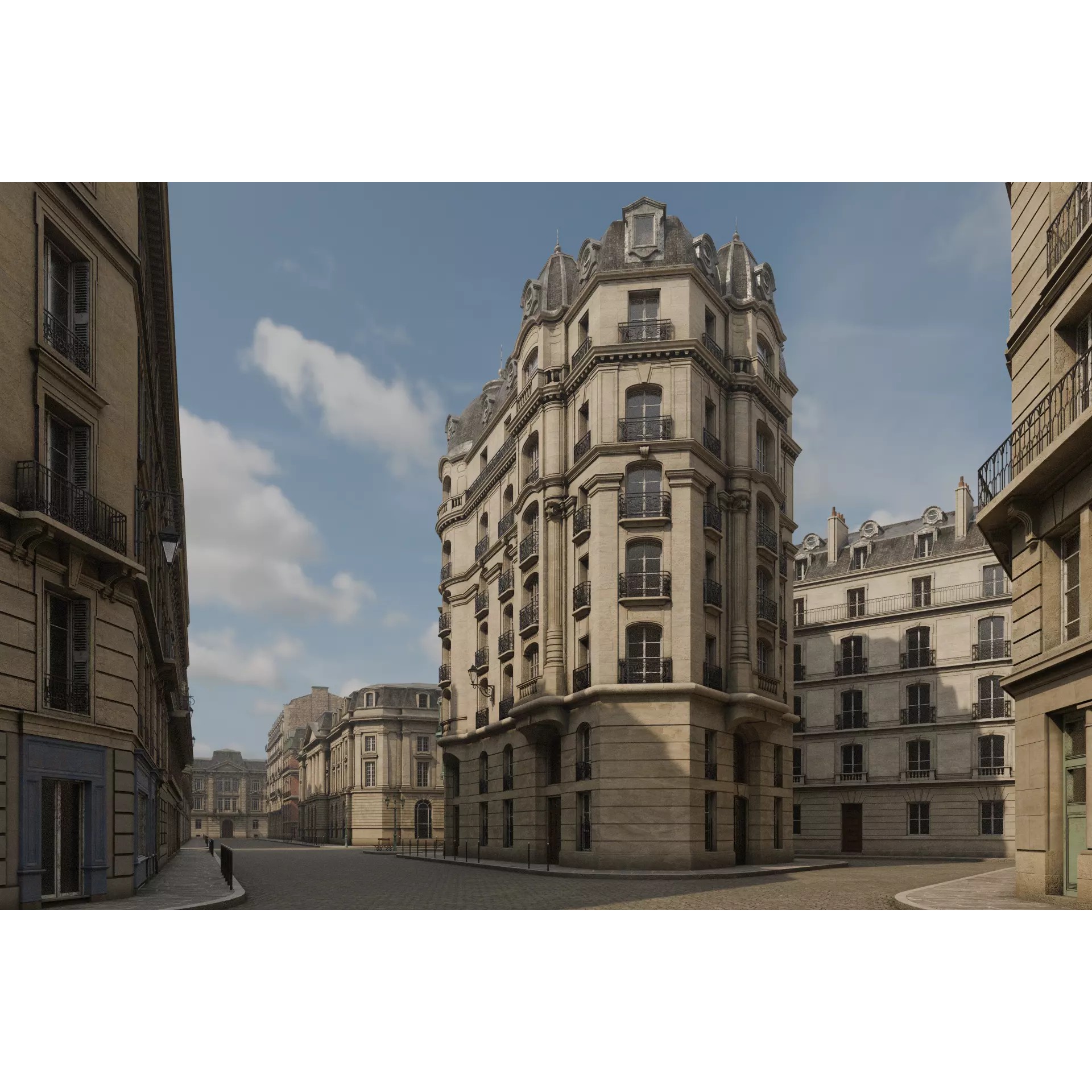 Paris Boulevard - Detailed Architectural 3D Model - View 16