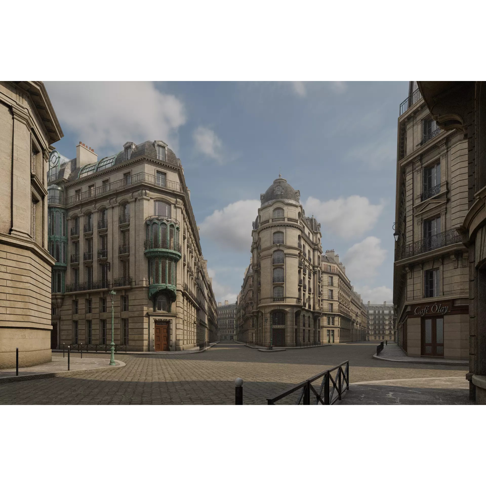 Paris Boulevard - Detailed Architectural 3D Model - View 2