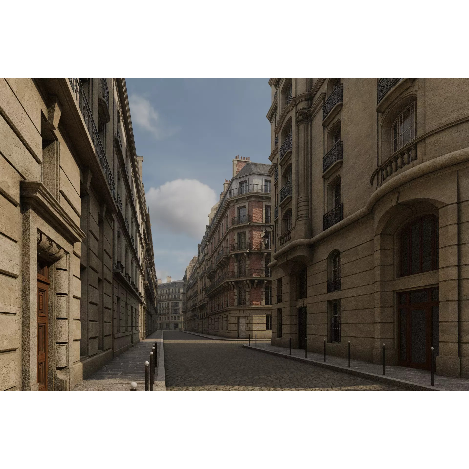 Paris Boulevard - Detailed Architectural 3D Model - View 22