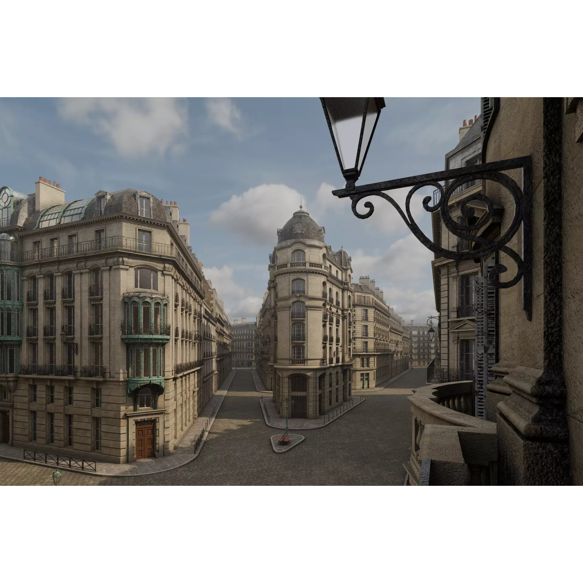 Paris Boulevard - Detailed Architectural 3D Model - View 4