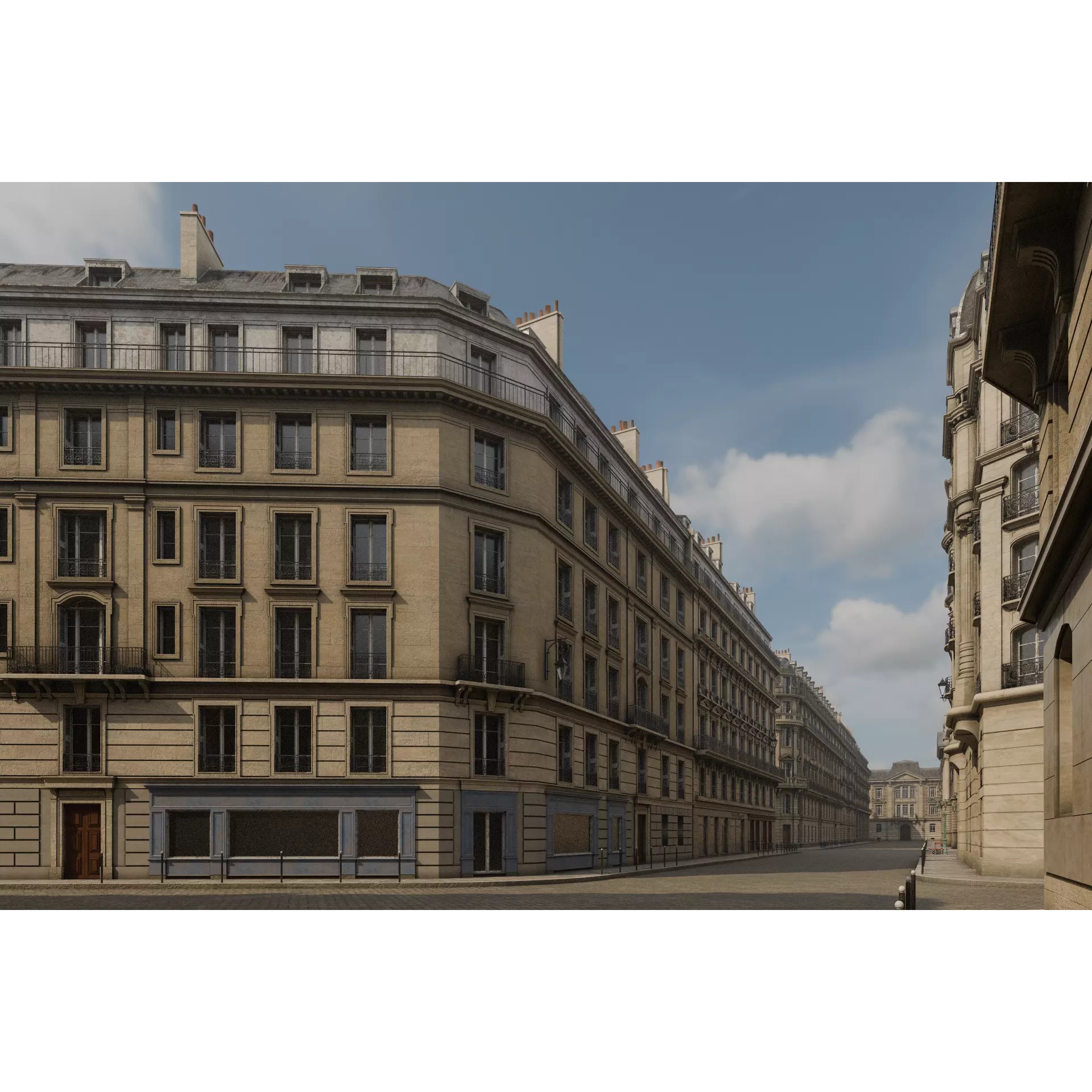 Paris Boulevard - Detailed Architectural 3D Model - View 43