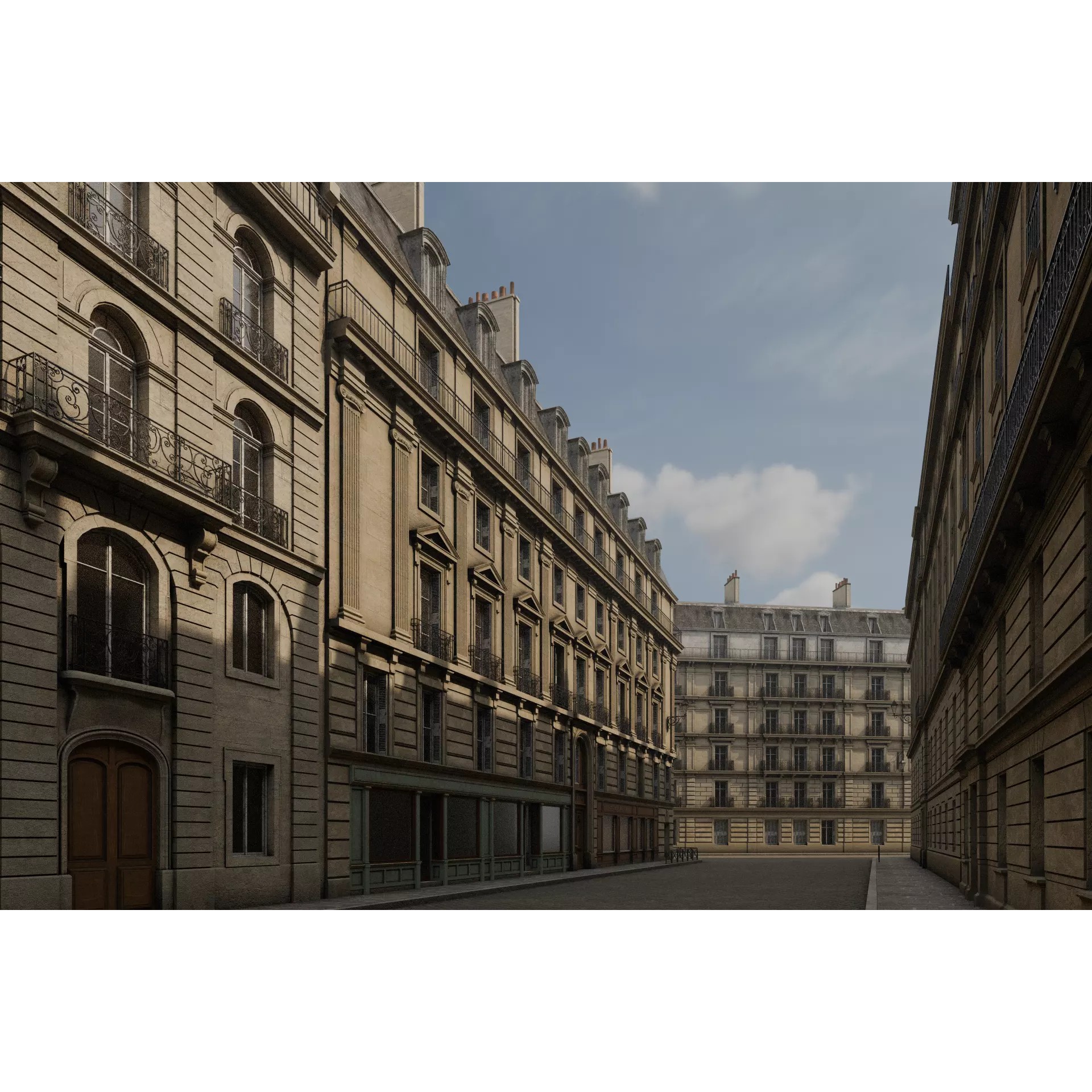Paris Boulevard - Detailed Architectural 3D Model - View 47