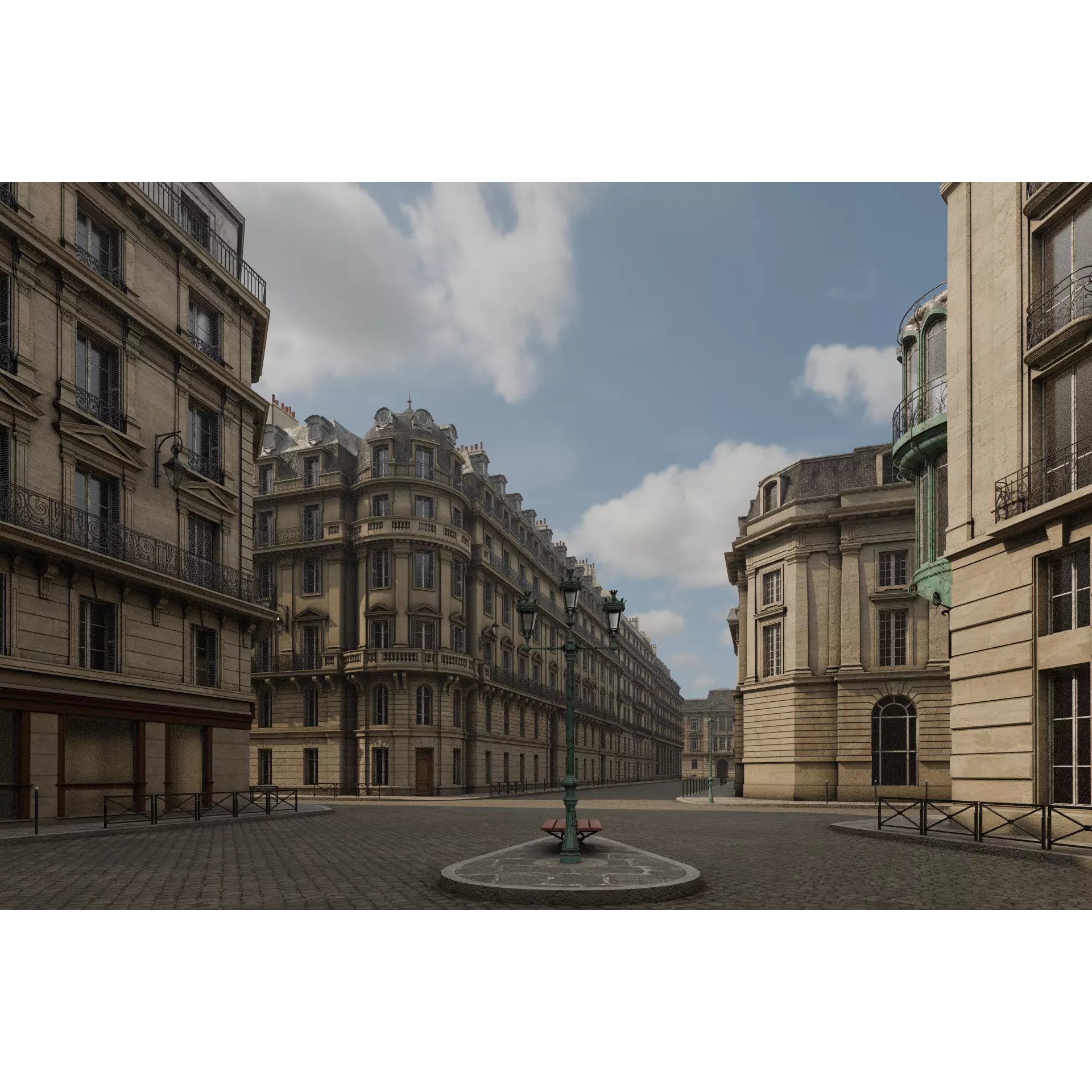 Paris Boulevard - Detailed Architectural 3D Model - View 5