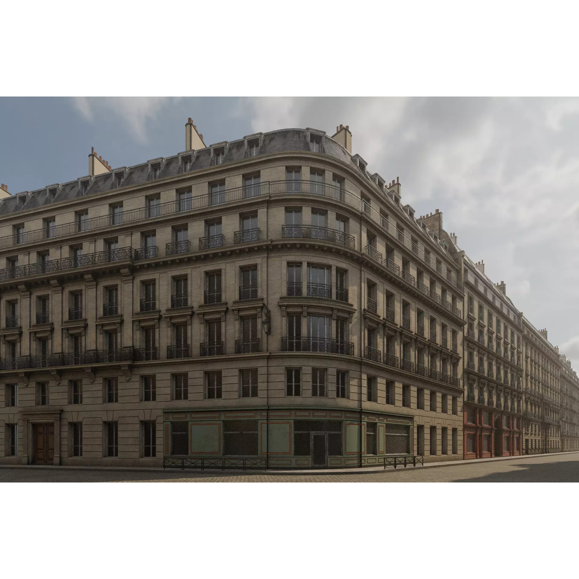 Paris Boulevard - Detailed Architectural 3D Model - View 57