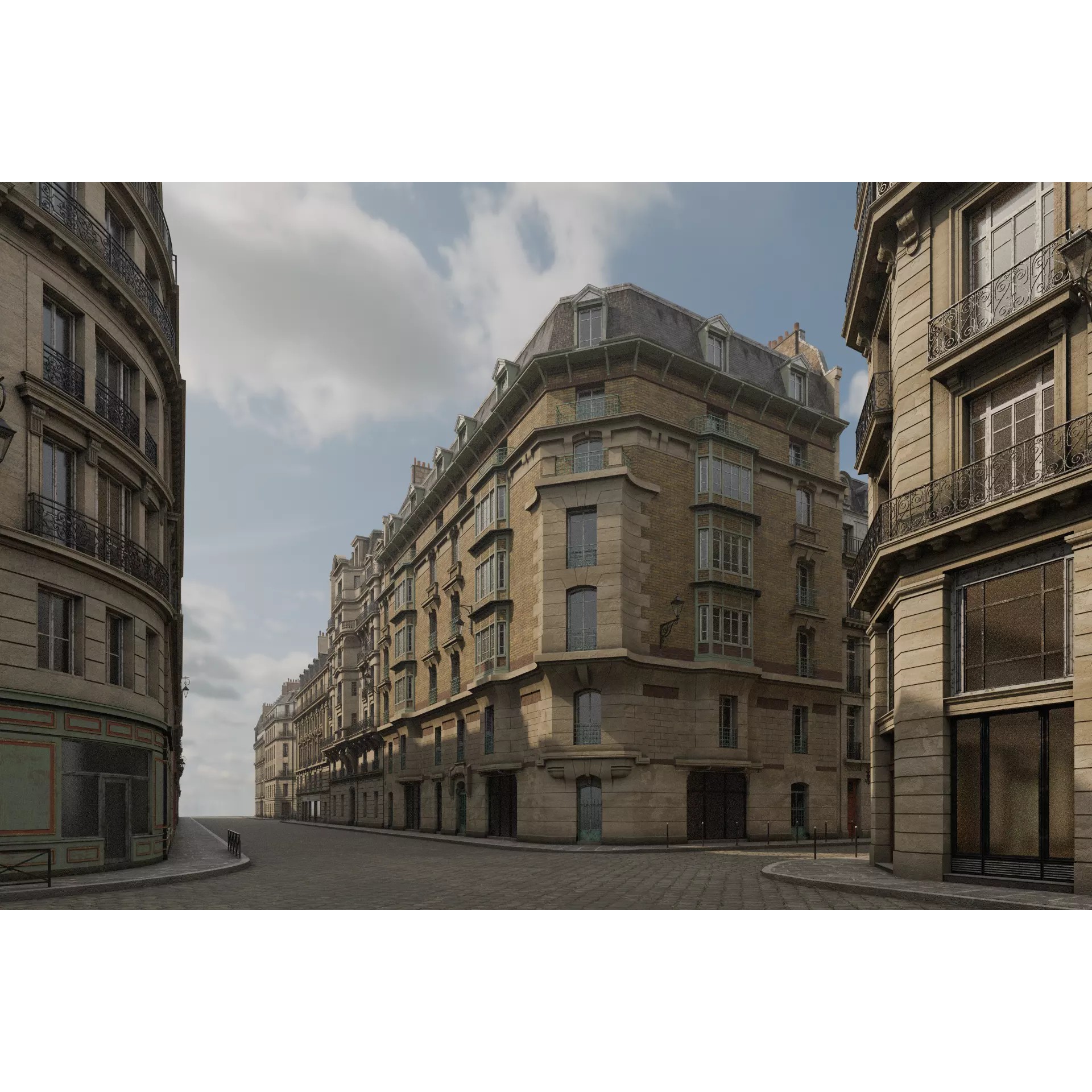 Paris Boulevard - Detailed Architectural 3D Model - View 59