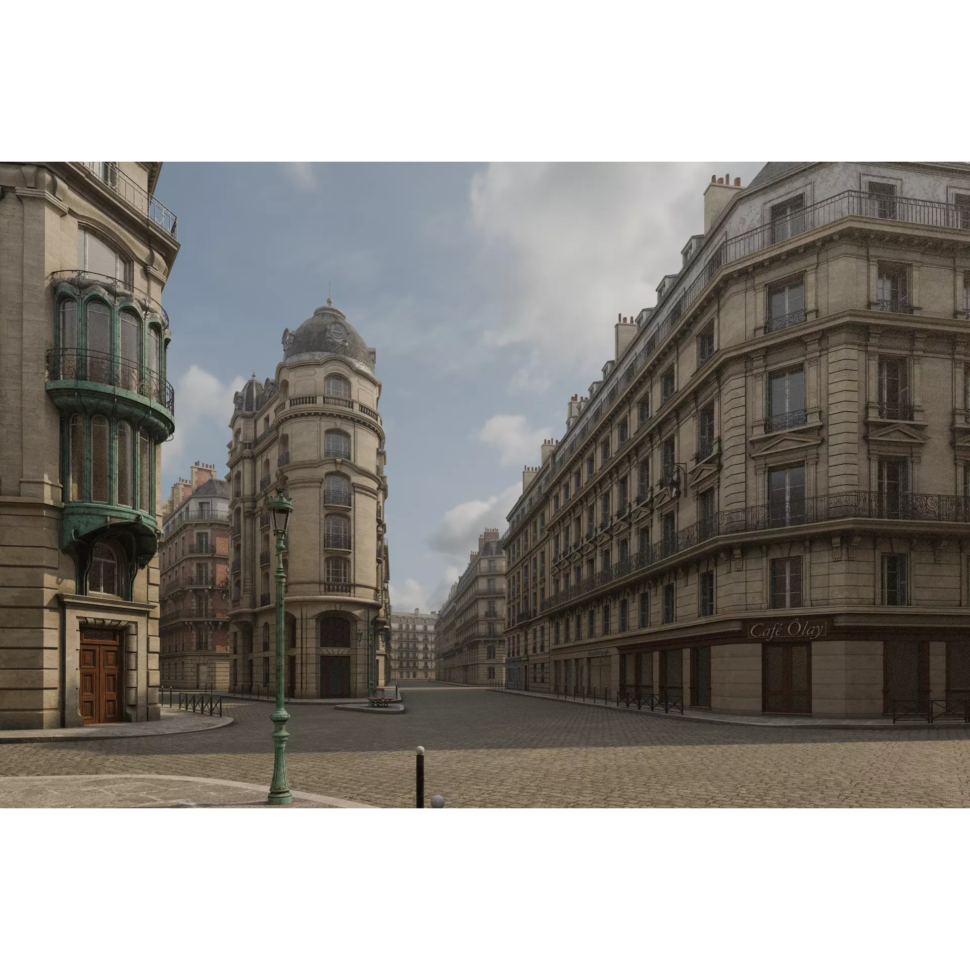 Paris Boulevard - Detailed Architectural 3D Model - View 6