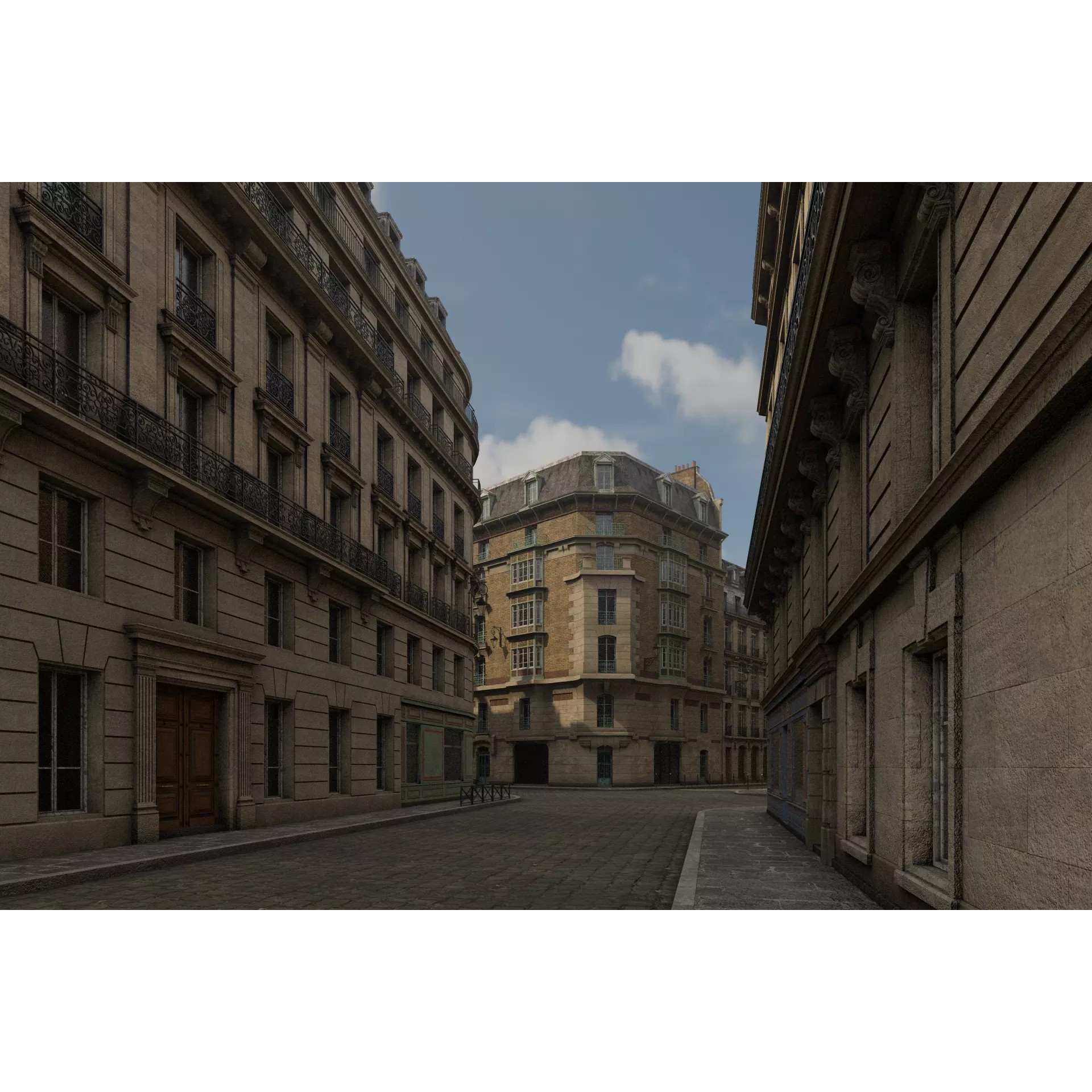Paris Boulevard - Detailed Architectural 3D Model - View 60