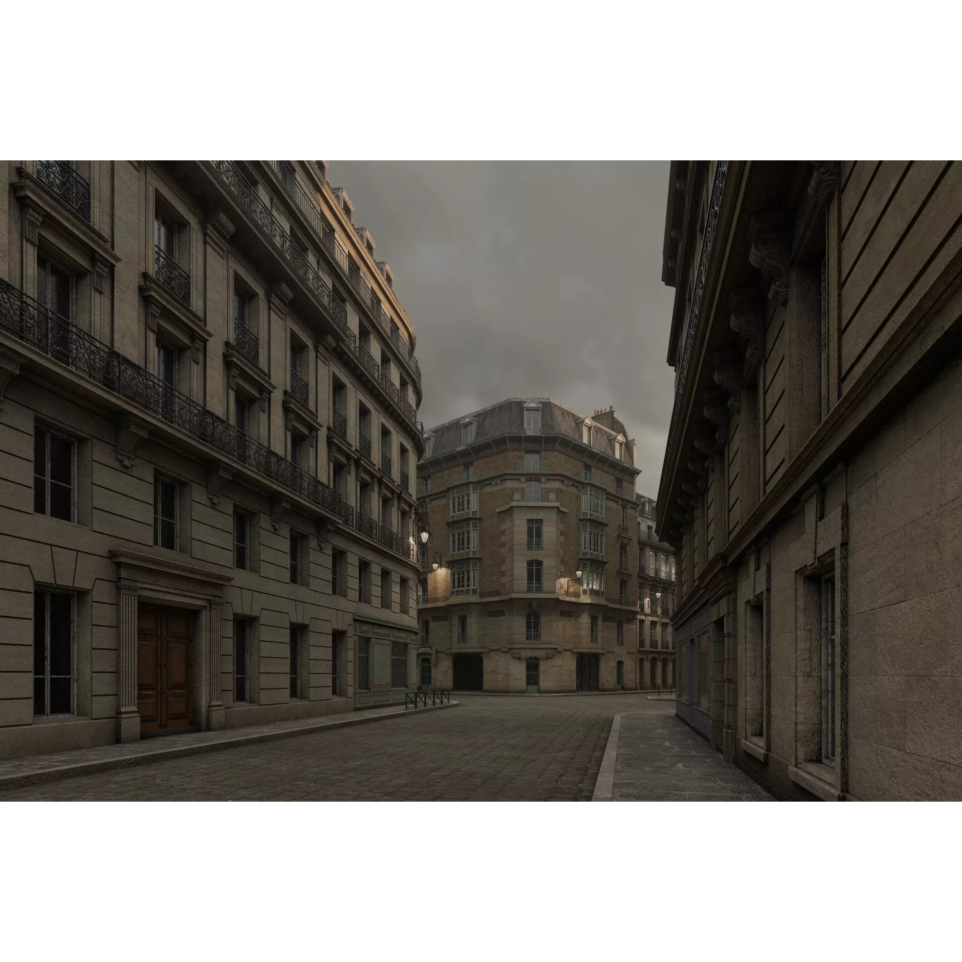 Paris Boulevard - Detailed Architectural 3D Model - View 61