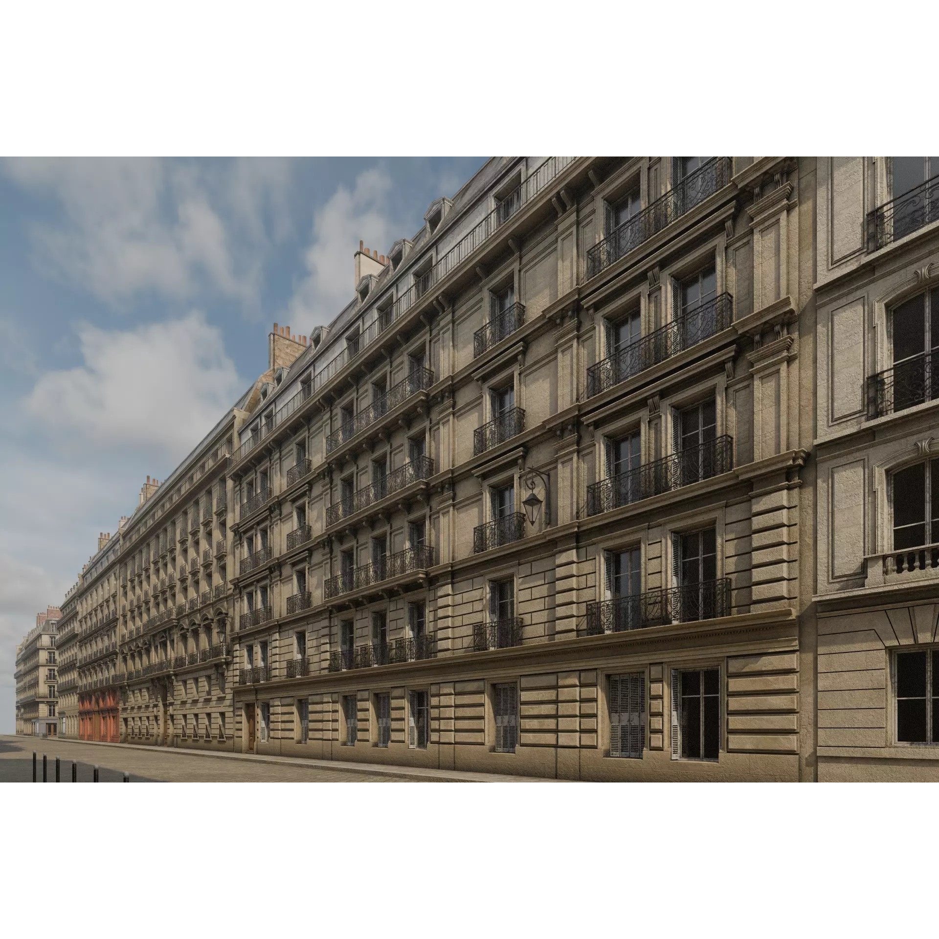 Paris Boulevard - Detailed Architectural 3D Model - View 64