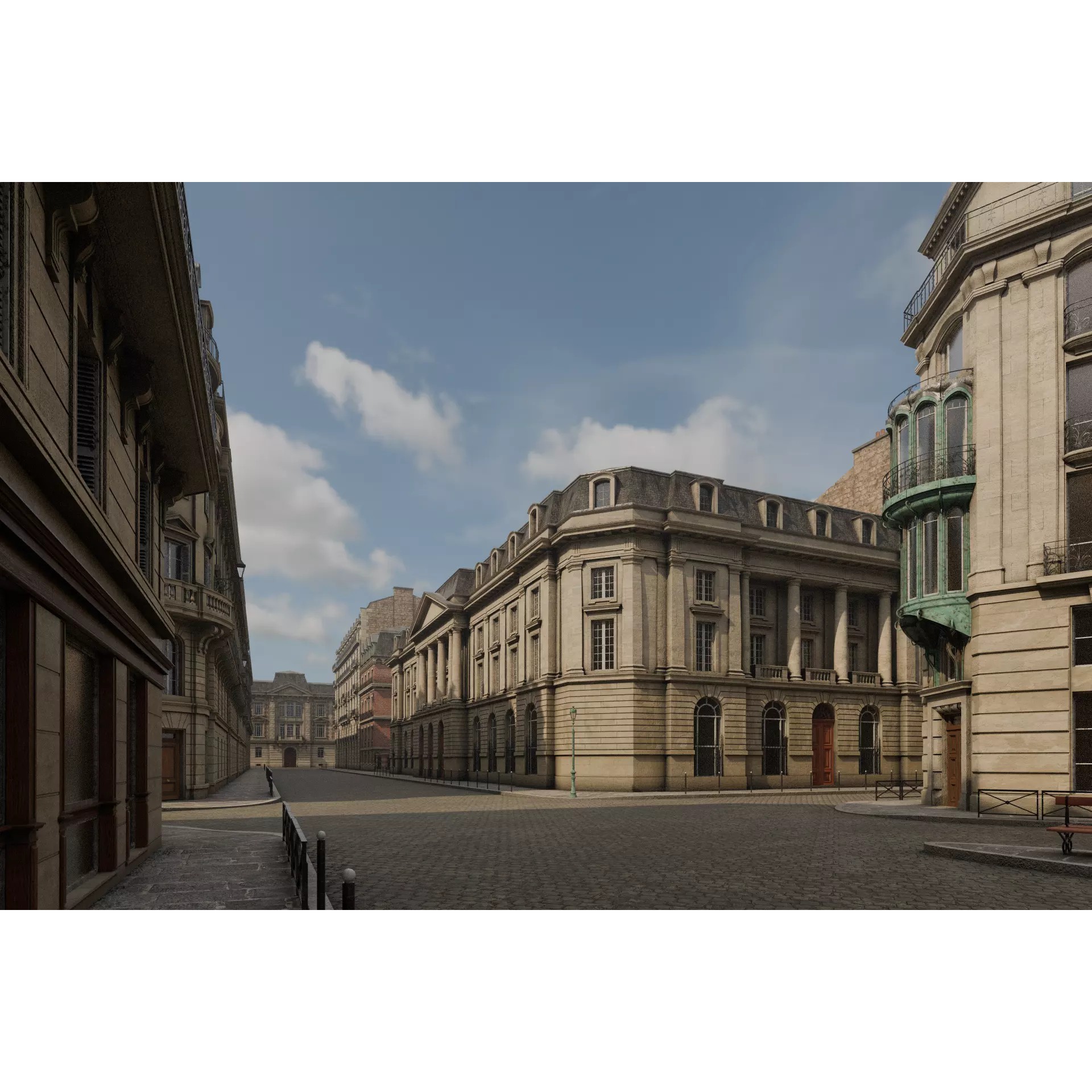Paris Boulevard - Detailed Architectural 3D Model - View 7