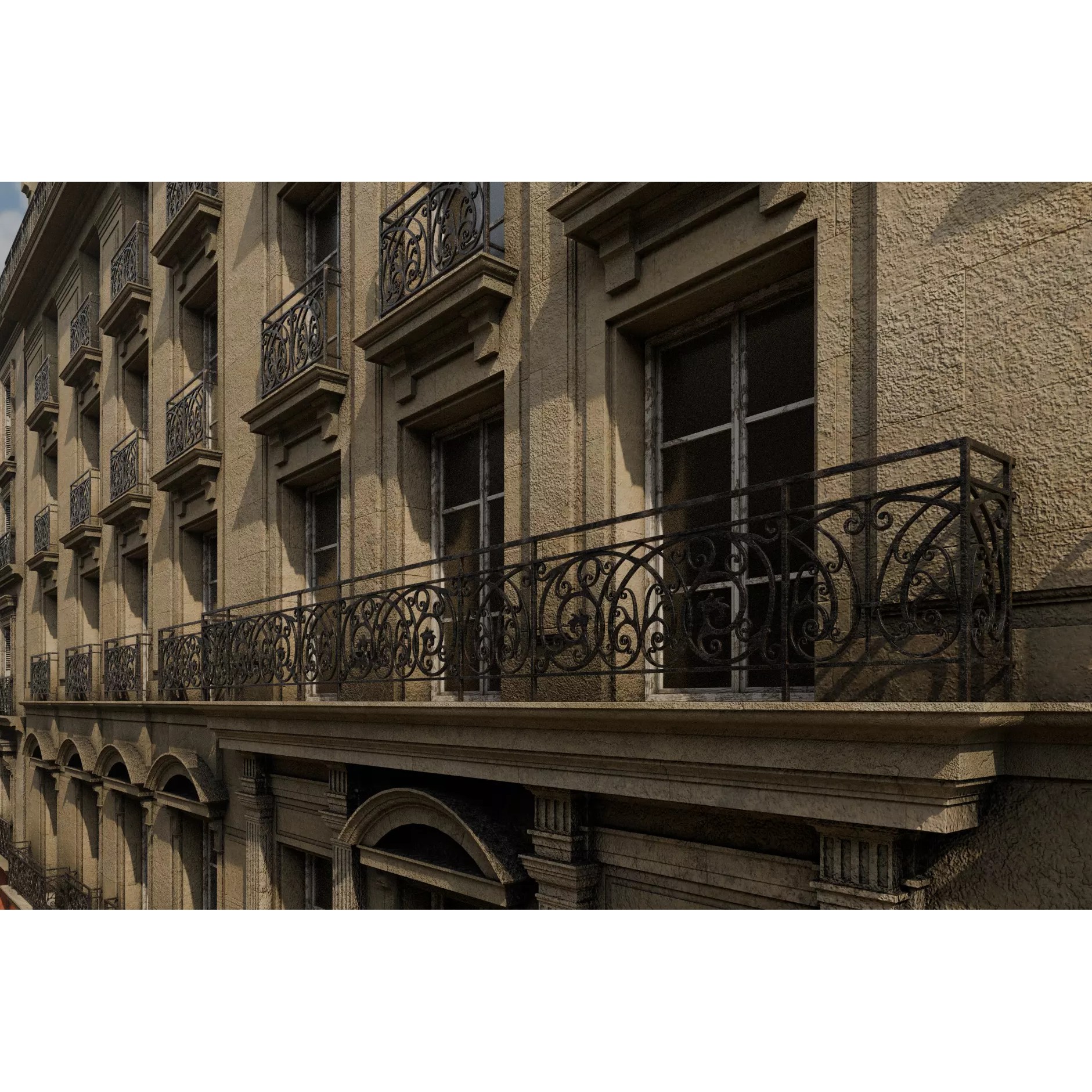 Paris Boulevard - Detailed Architectural 3D Model - View 74