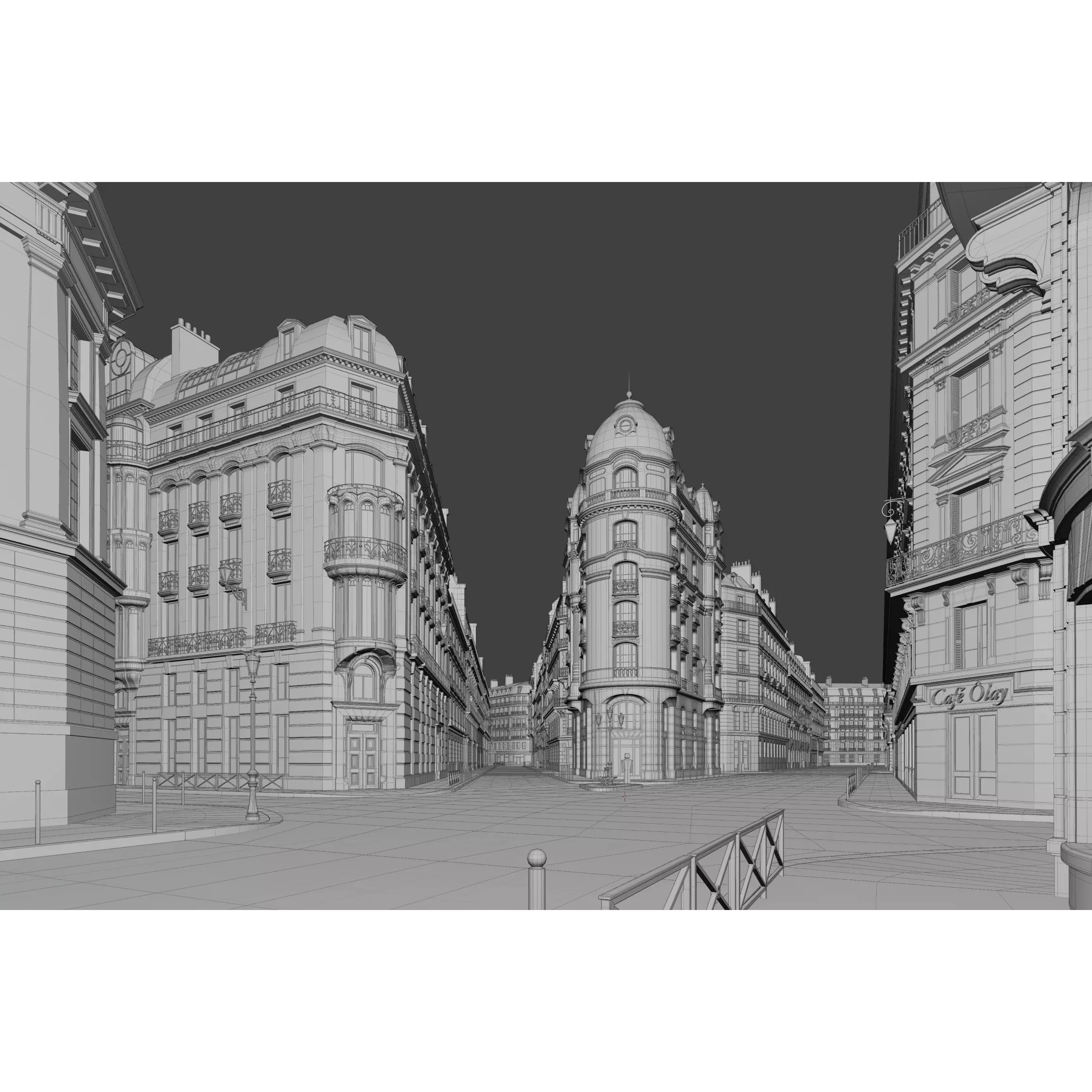 Paris Boulevard - Detailed Architectural 3D Model - View 75