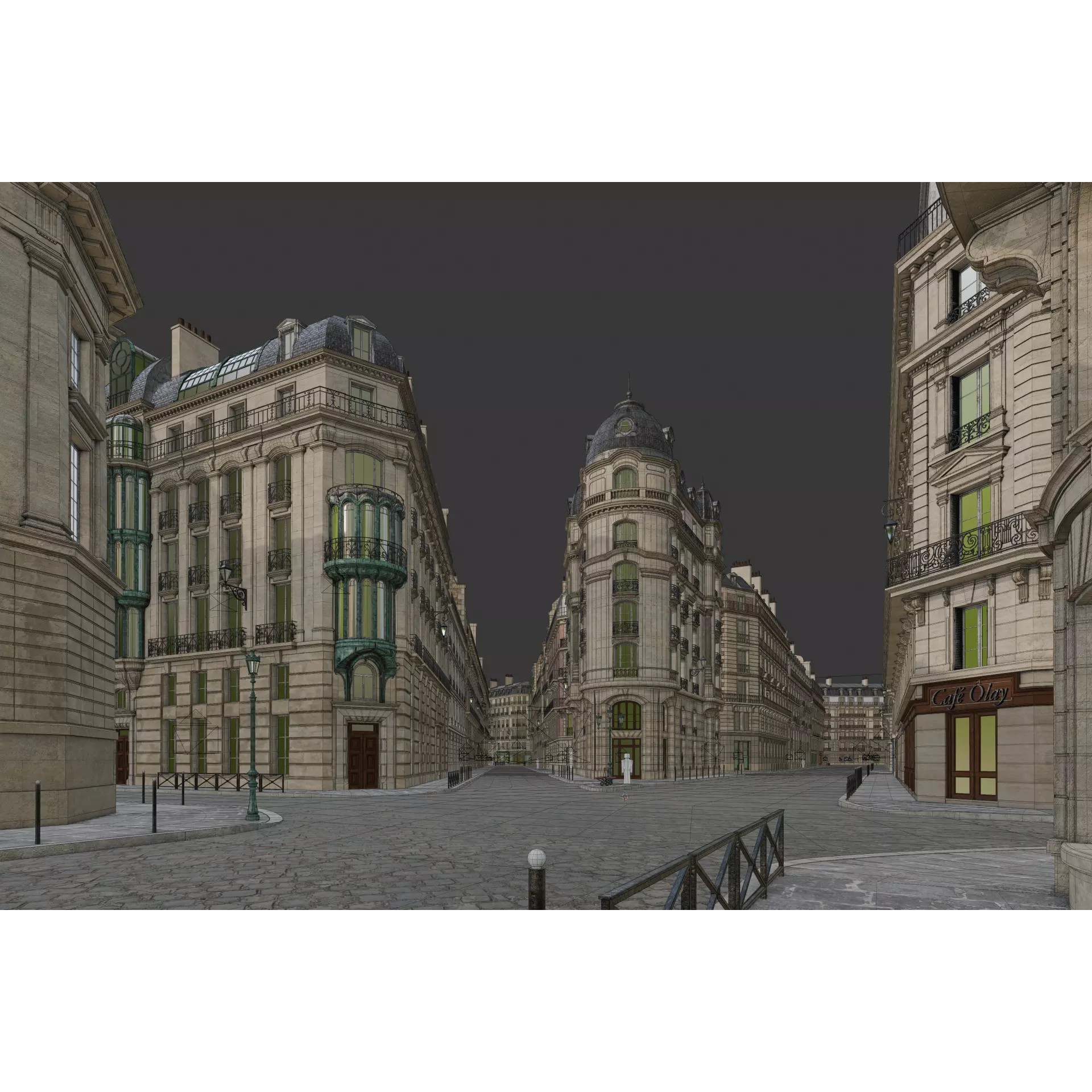 Paris Boulevard - Detailed Architectural 3D Model - View 76