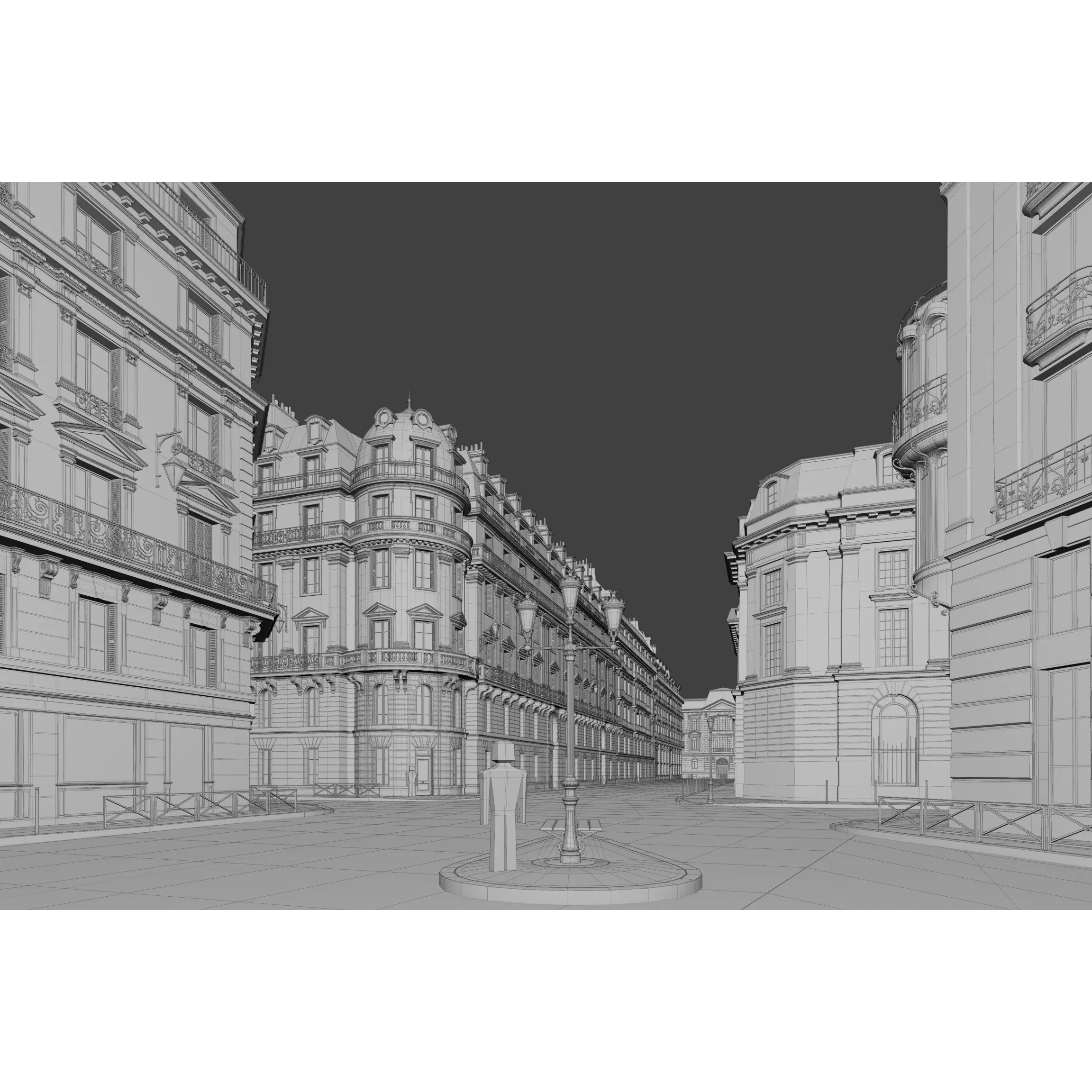 Paris Boulevard - Detailed Architectural 3D Model - View 77